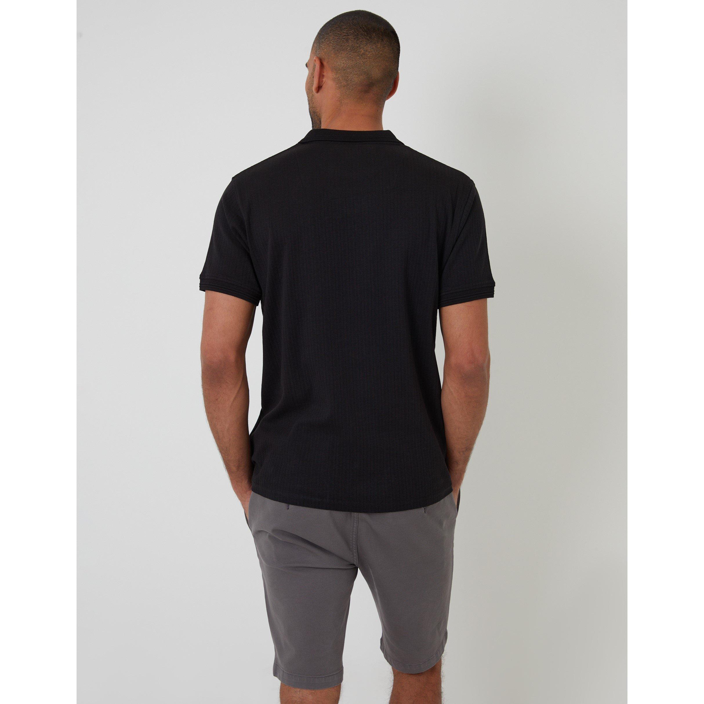 Black - Threadbare - Short-Sleeve Polo Shirt - 3