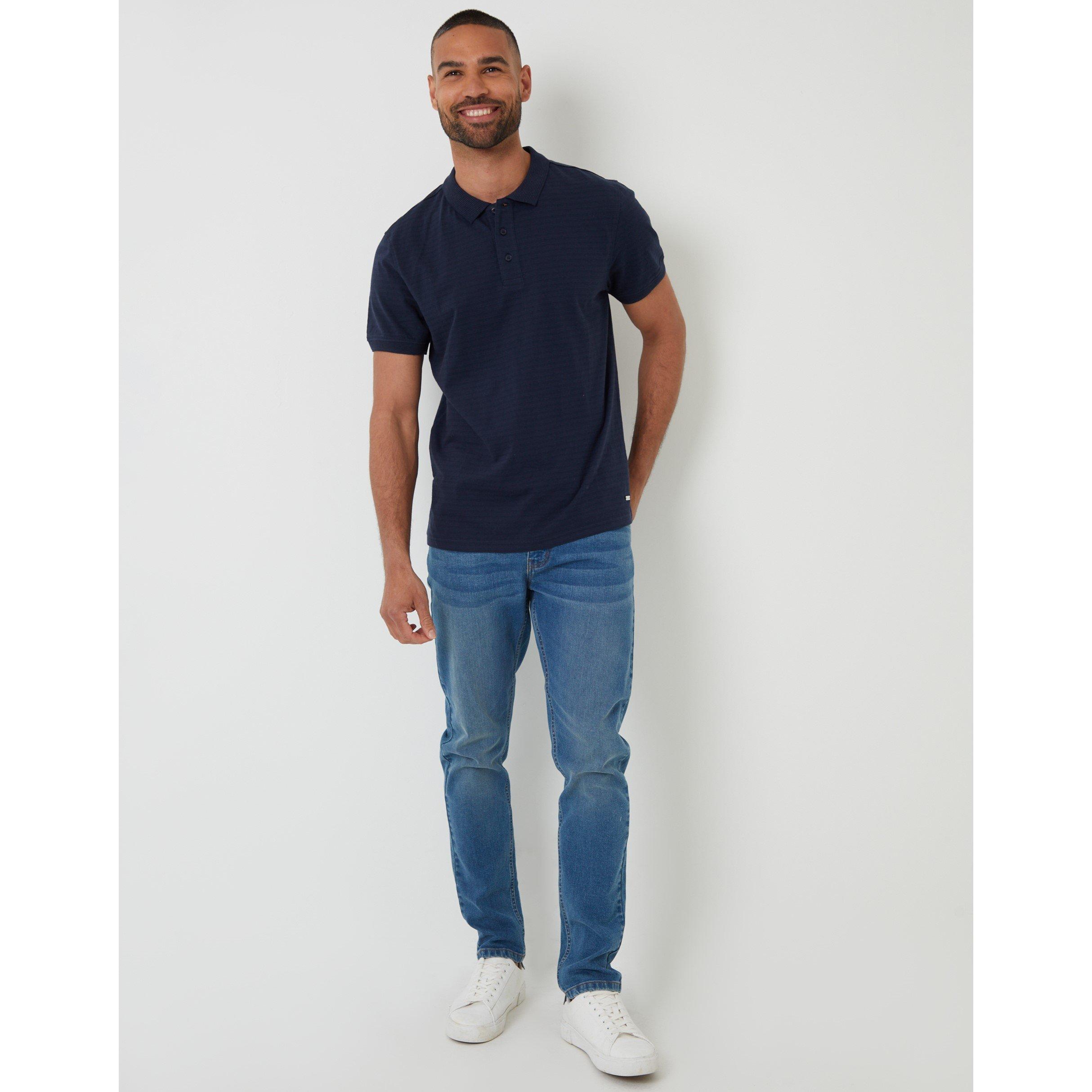 Navy - Threadbare - Cramond Short-Sleeve Polo Shirt - 2