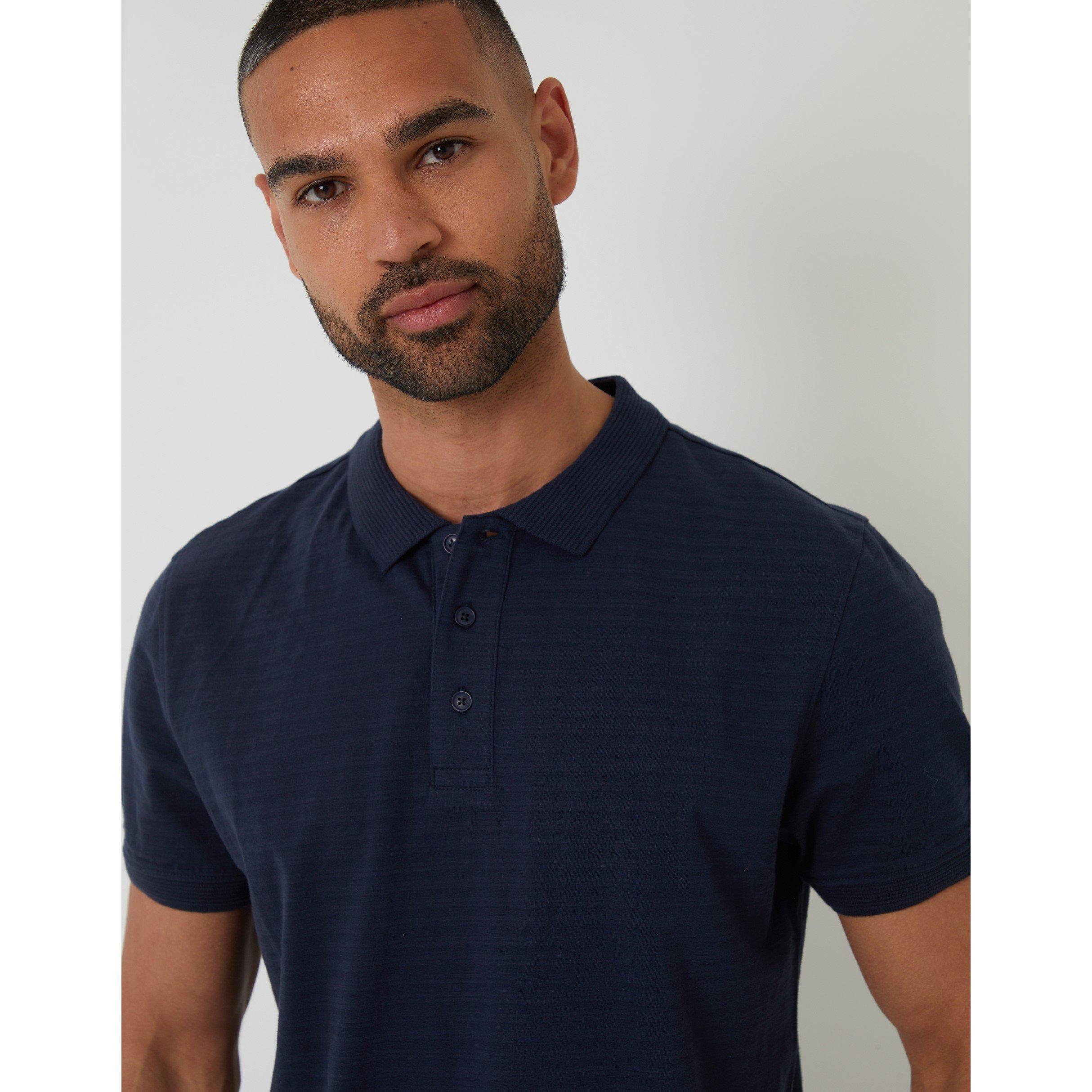 Navy - Threadbare - Cramond Short-Sleeve Polo Shirt - 4