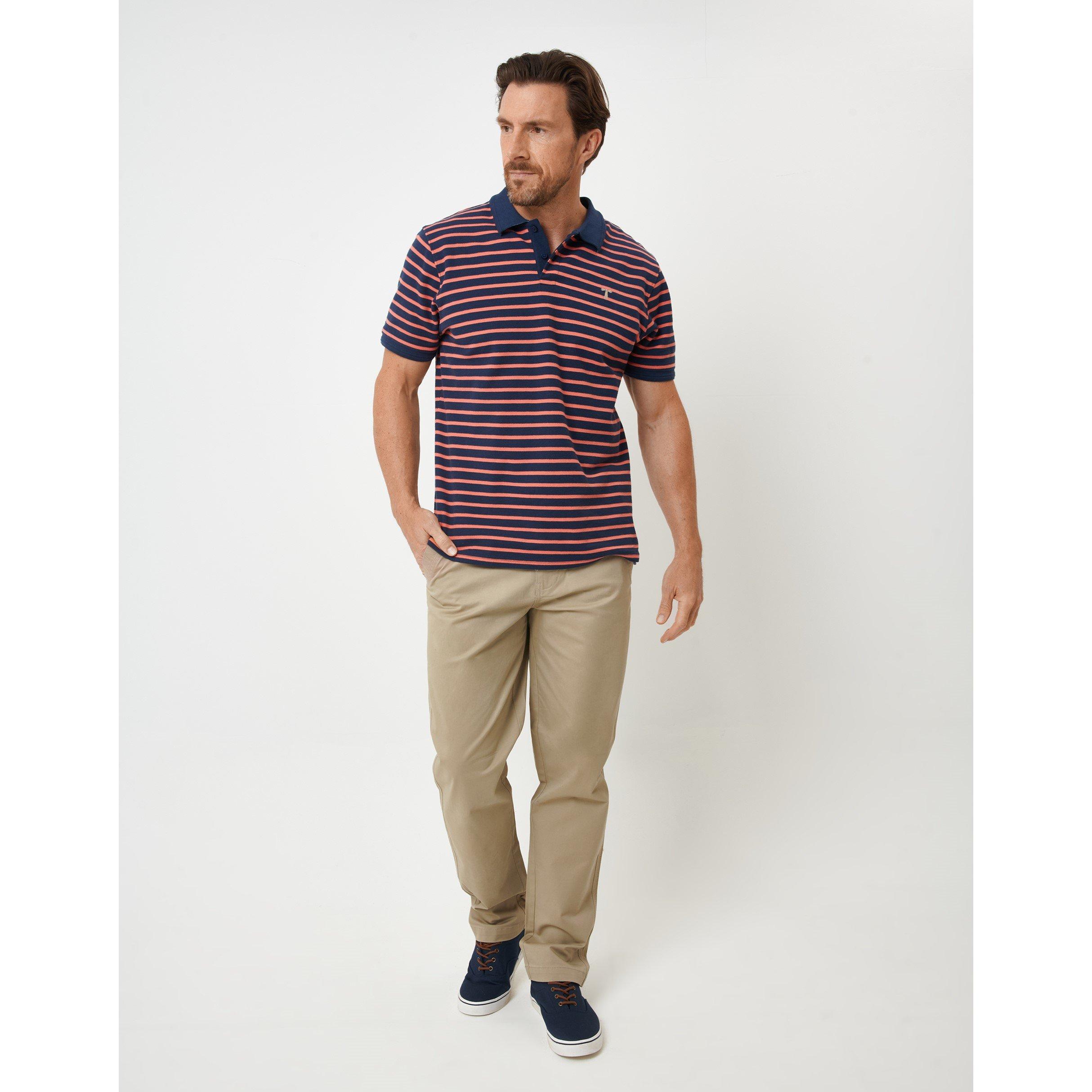 Navy/Coral - Saltwell - Saltwel Crail Short-Sleeve Polo Shirt - 2