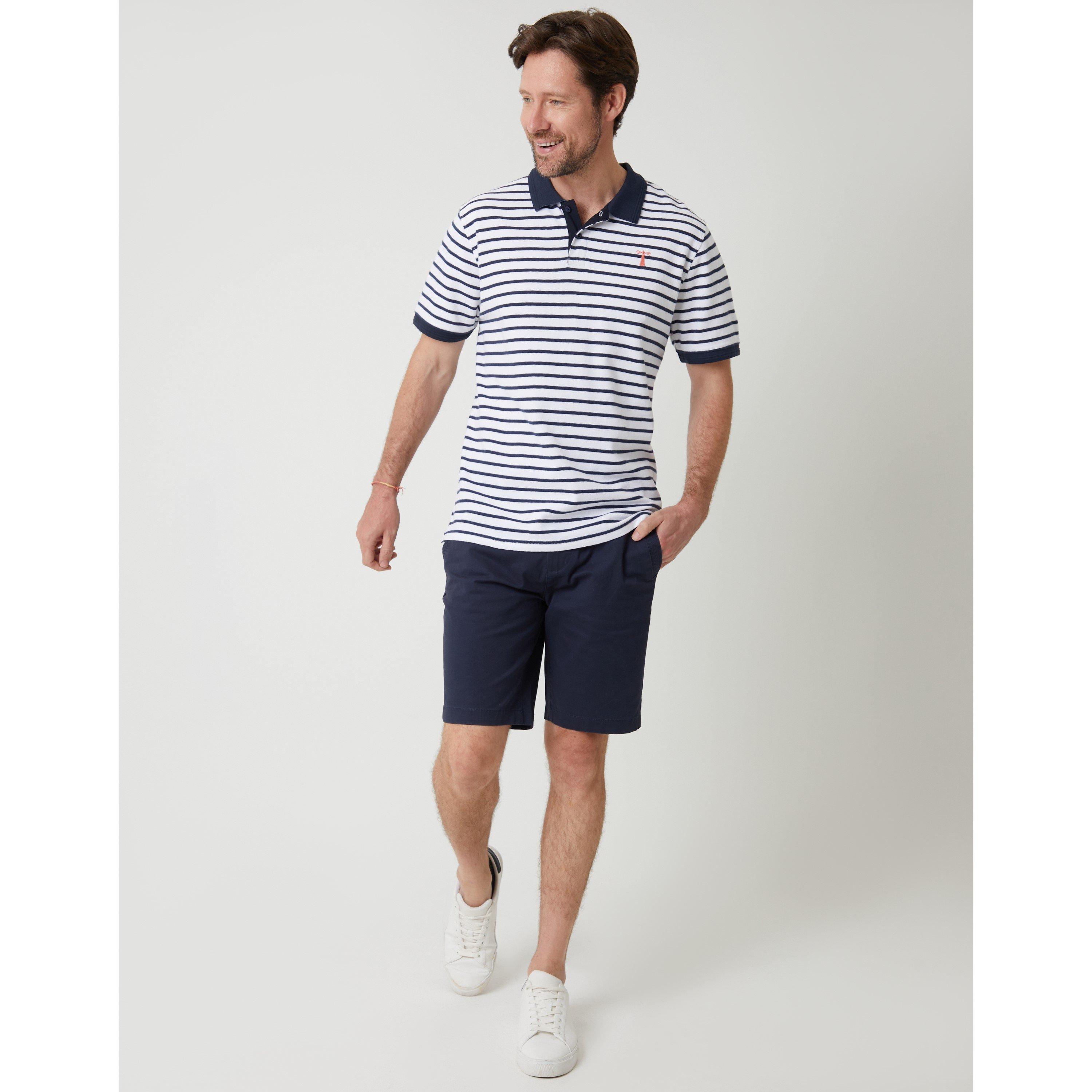 Navy/White - Saltwell - Men's Crail Short-Sleeve Polo Shirt - 2