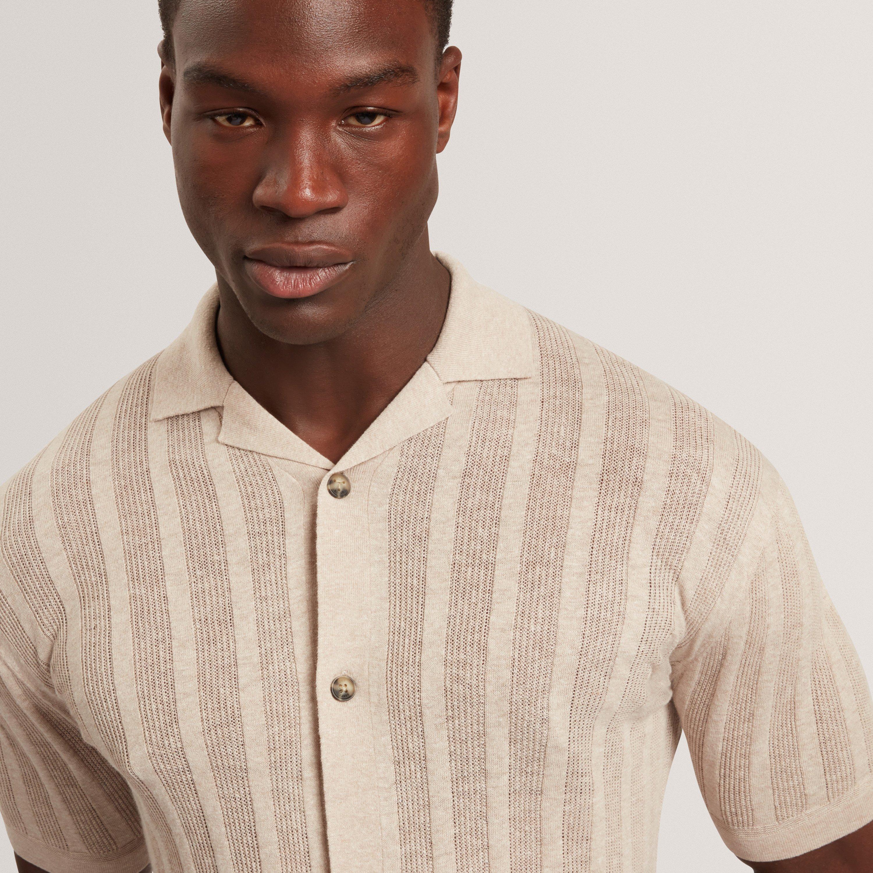 Ecru - Ted Baker - Ted SS Rev CollrPolo Sn62 - 4