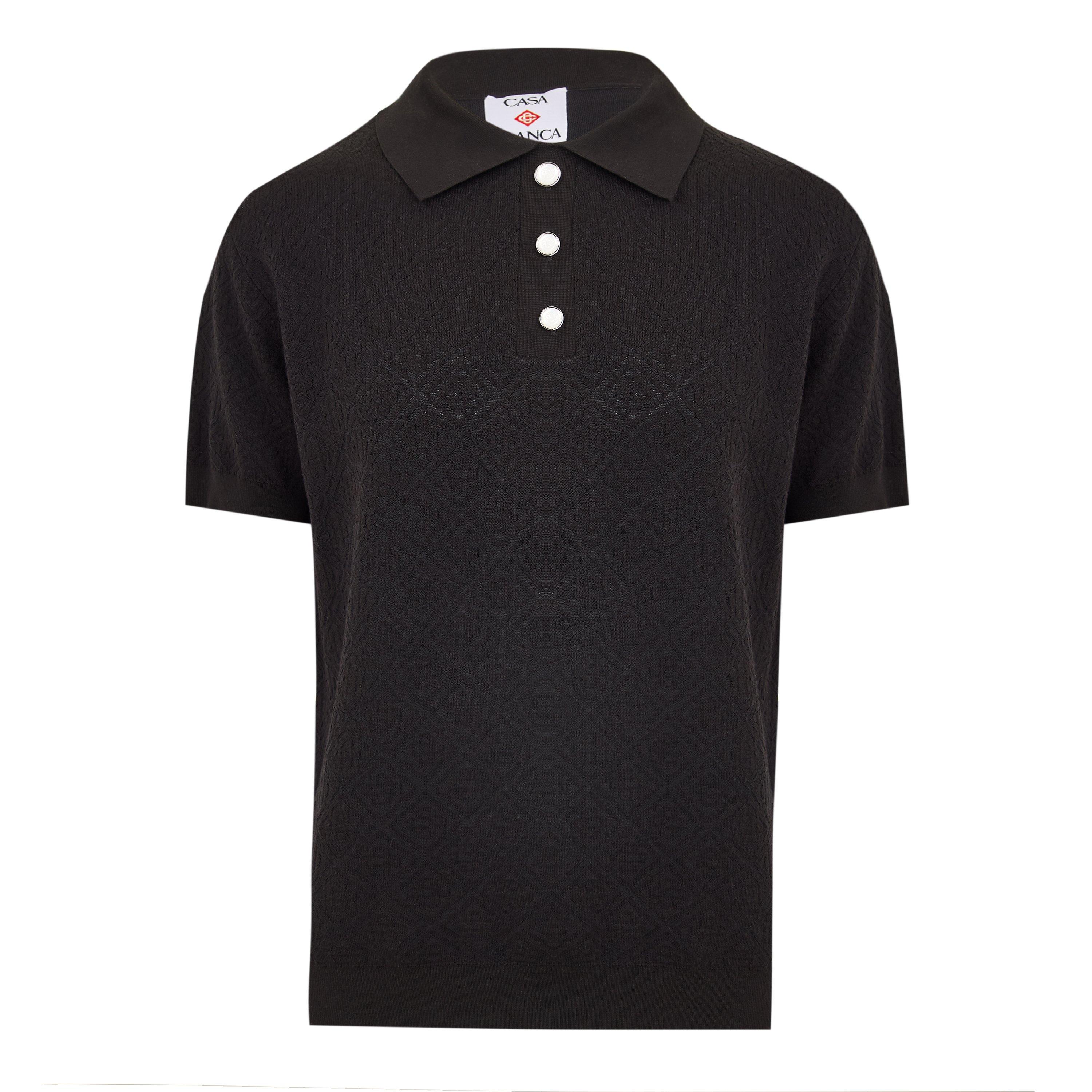 Black - Casablanca - Men's Short Sleeve Polo Shirt - 1