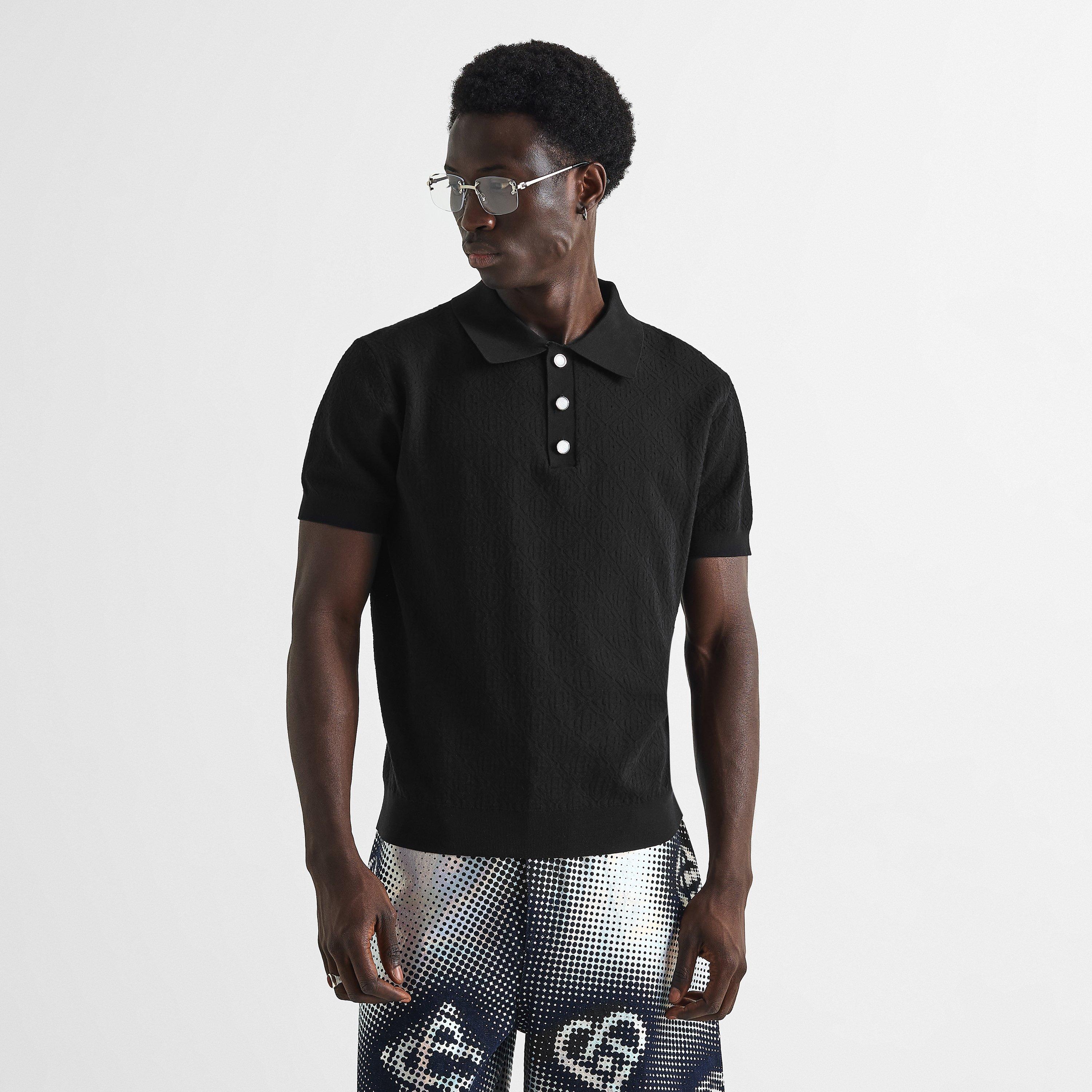 Black - Casablanca - Men's Short Sleeve Polo Shirt - 3