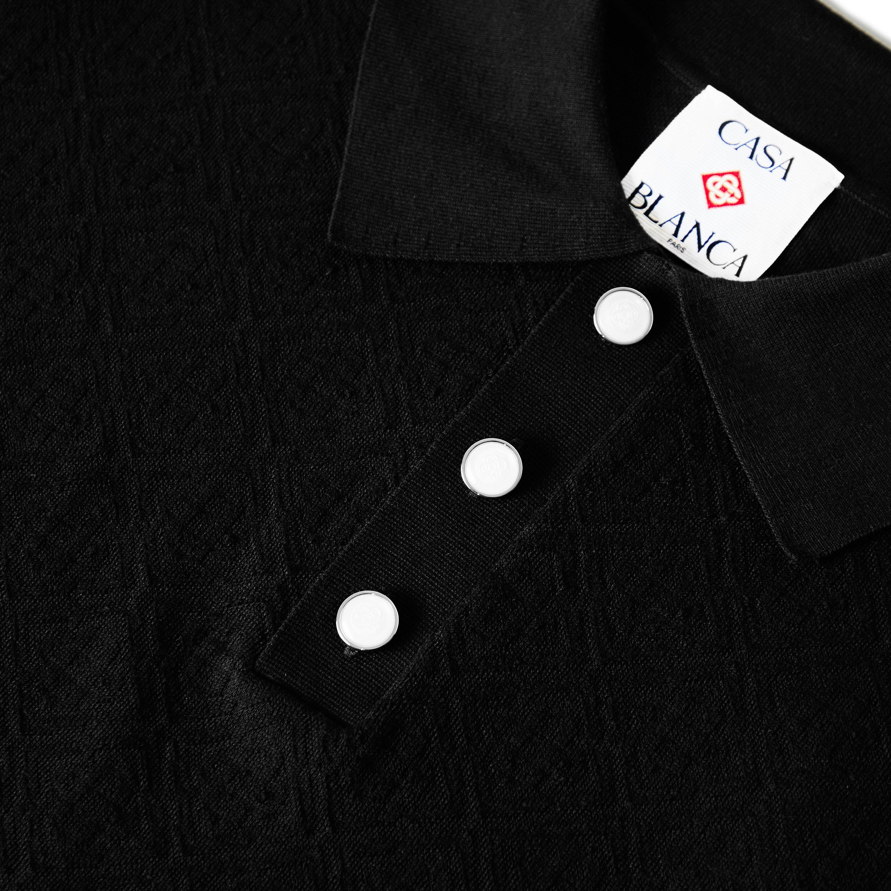 Black - Casablanca - Men's Short Sleeve Polo Shirt - 5