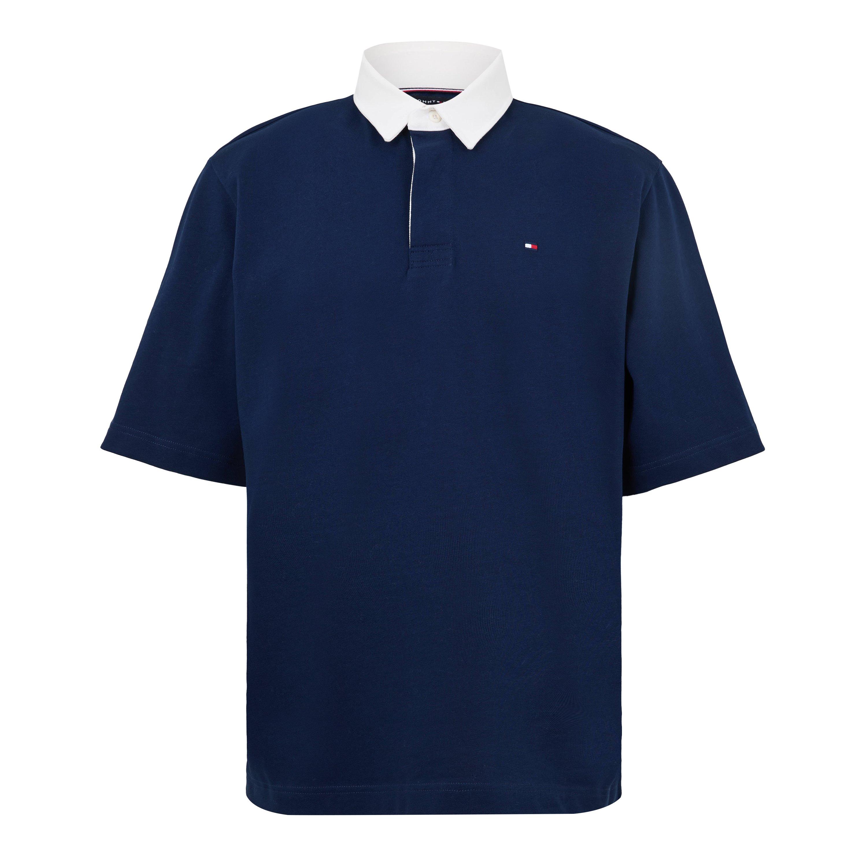 Carbon Navy - Tommy Hilfiger - Men's Back Flag Short Sleeve Polo Shirt - 1