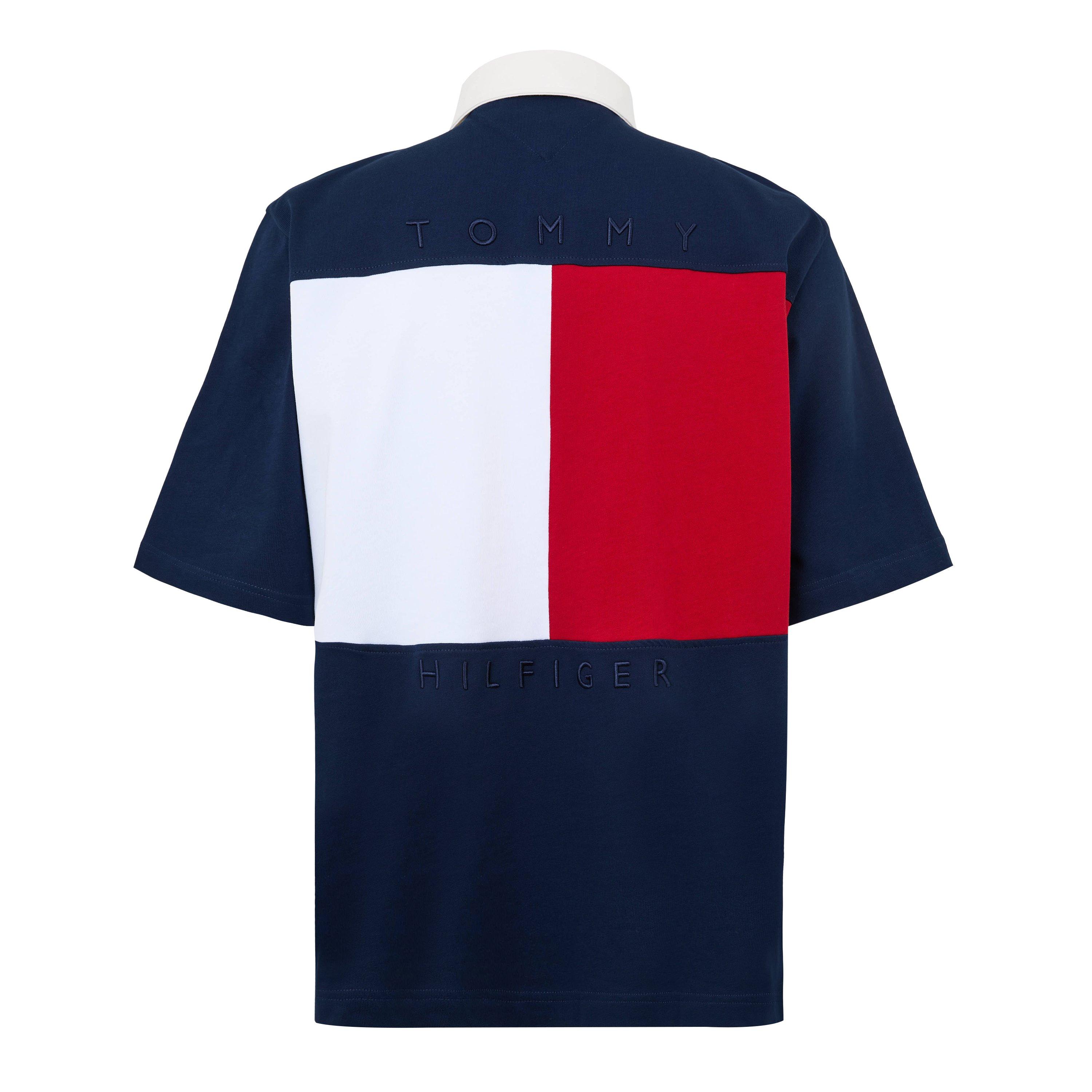 Carbon Navy - Tommy Hilfiger - Men's Back Flag Short Sleeve Polo Shirt - 2