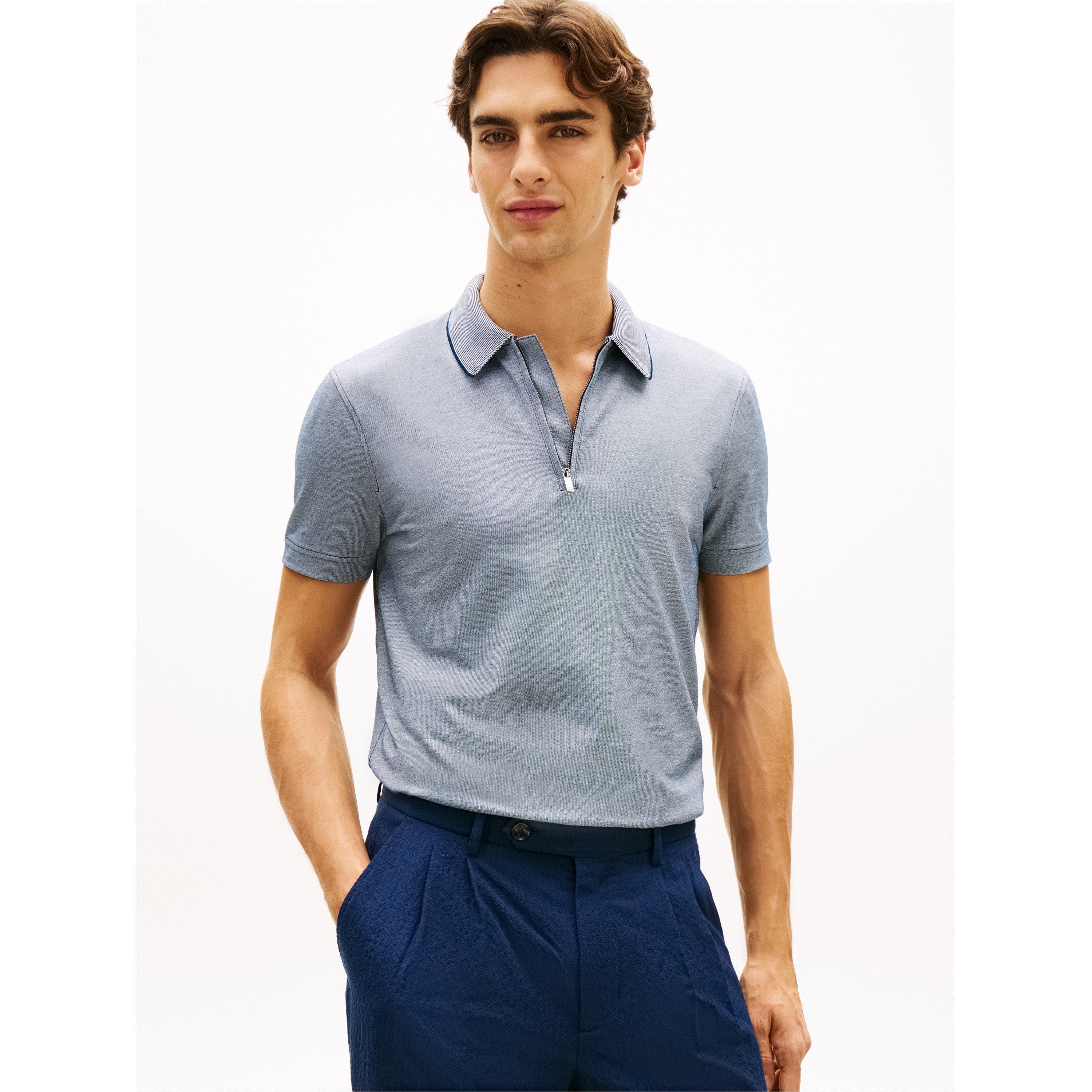 Navy Iris/White - Tommy Hilfiger - Tommy DC Zip Polo Sn62 - 2