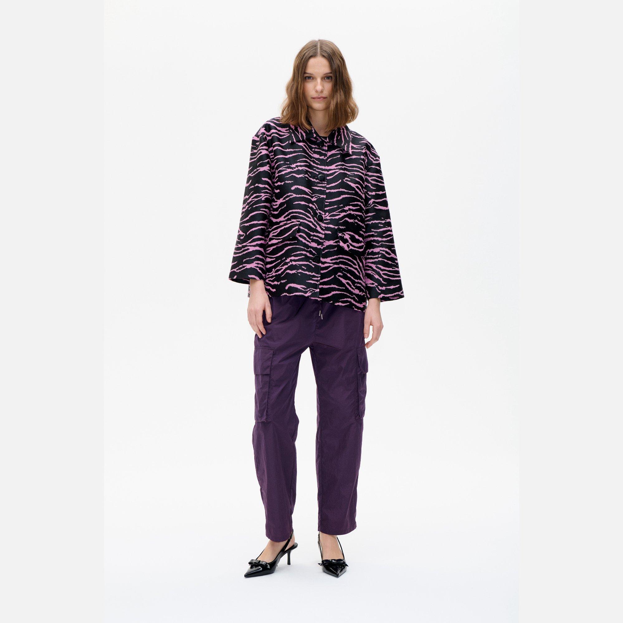 Mauve O Zebr - Baum und Pferdgarten - Women's Betina Long Sleeve Blouse - 2