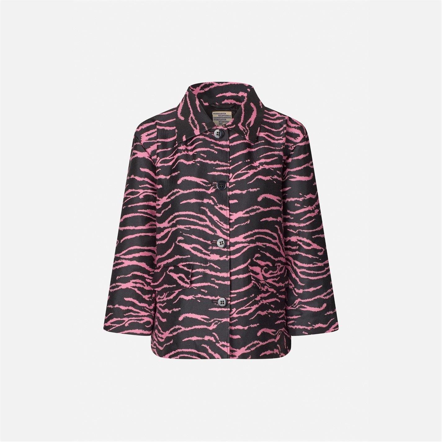 Mauve O Zebr - Baum und Pferdgarten - Womens Betina Long Sleeve Blouse - Mauve Orchid Zebra - 4