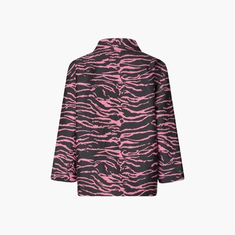 Mauve O Zebr - Baum und Pferdgarten - Womens Betina Long Sleeve Blouse - Mauve Orchid Zebra - 7