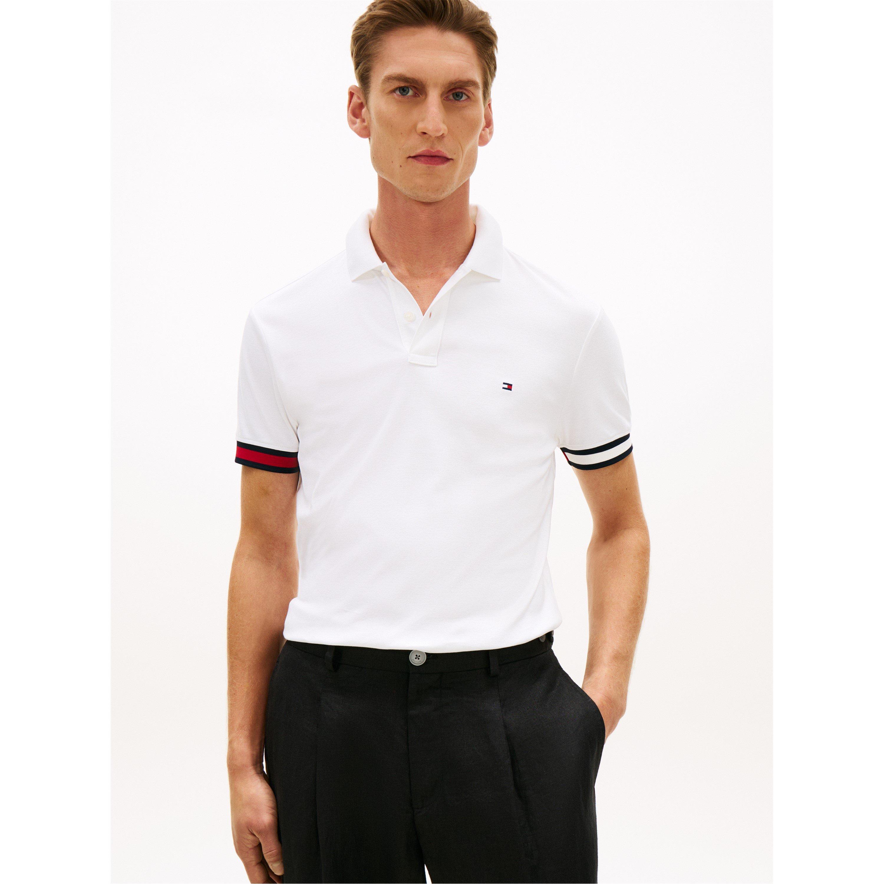 White - Tommy Hilfiger - Men's Short Sleeve Polo Shirt - 2
