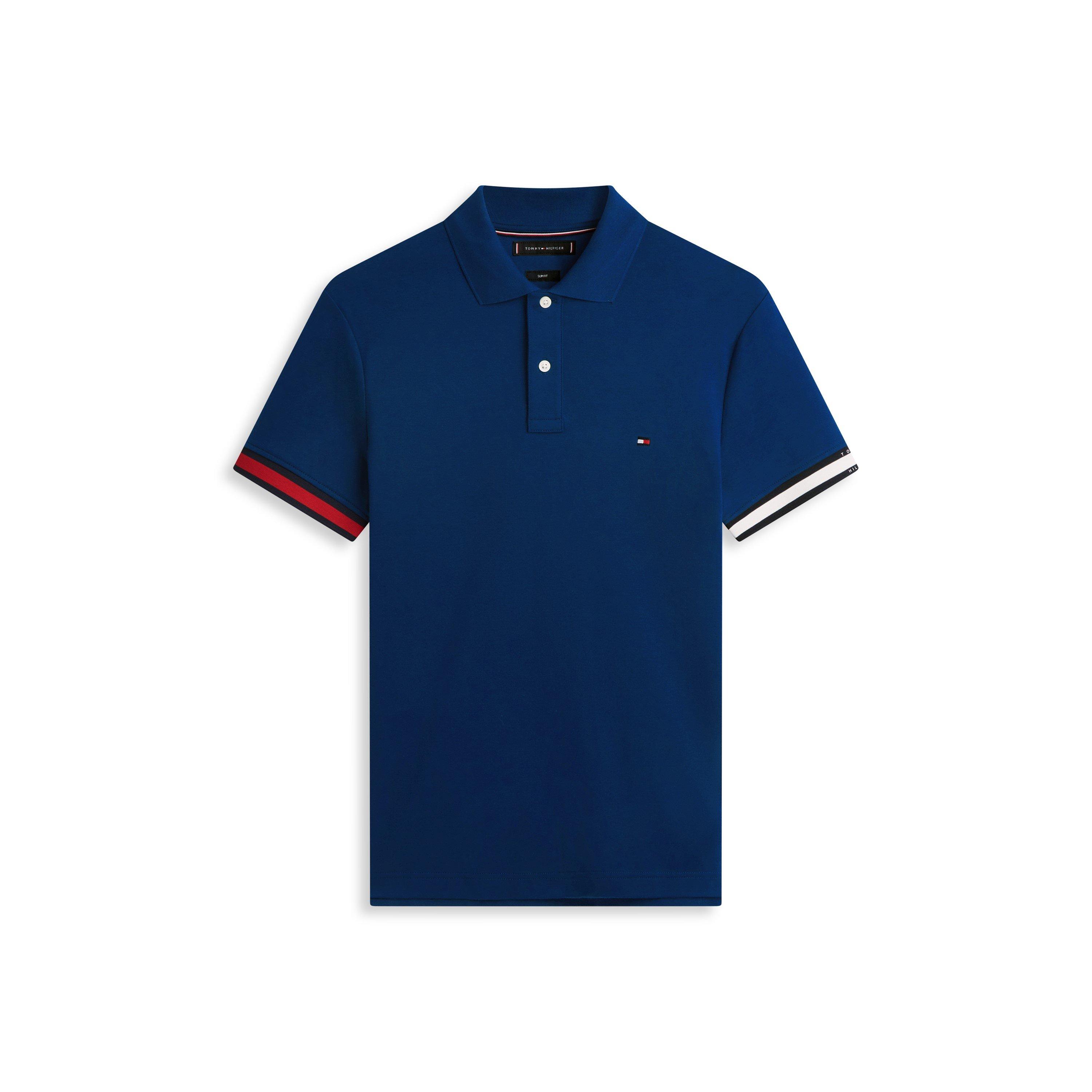 Tommy Hilfiger Men's Short Sleeve Polo Shirt - Carbon Navy - XL