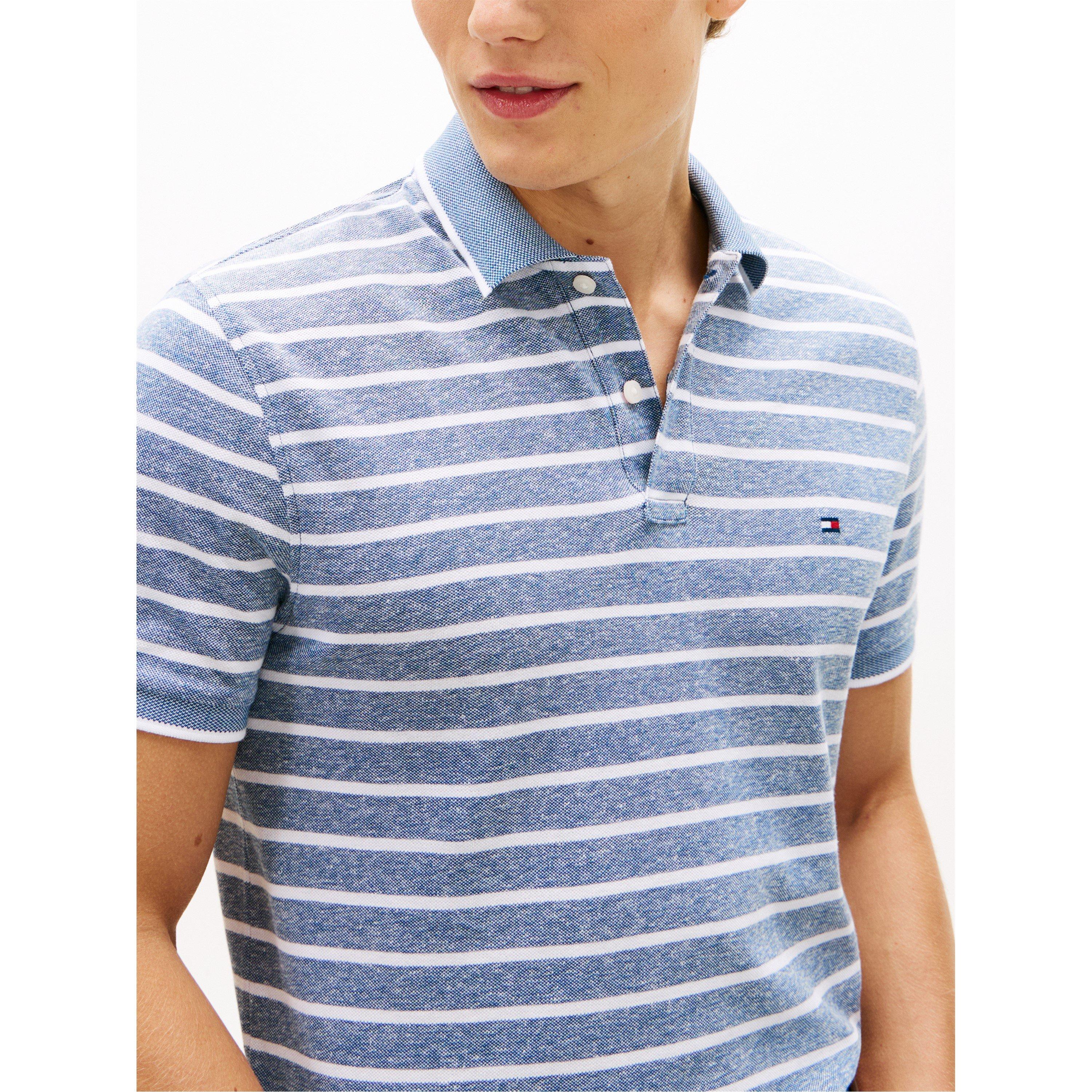 Blue Jean/Wht - Tommy Hilfiger - Tommy LinenStrp Polo Sn62 - 3