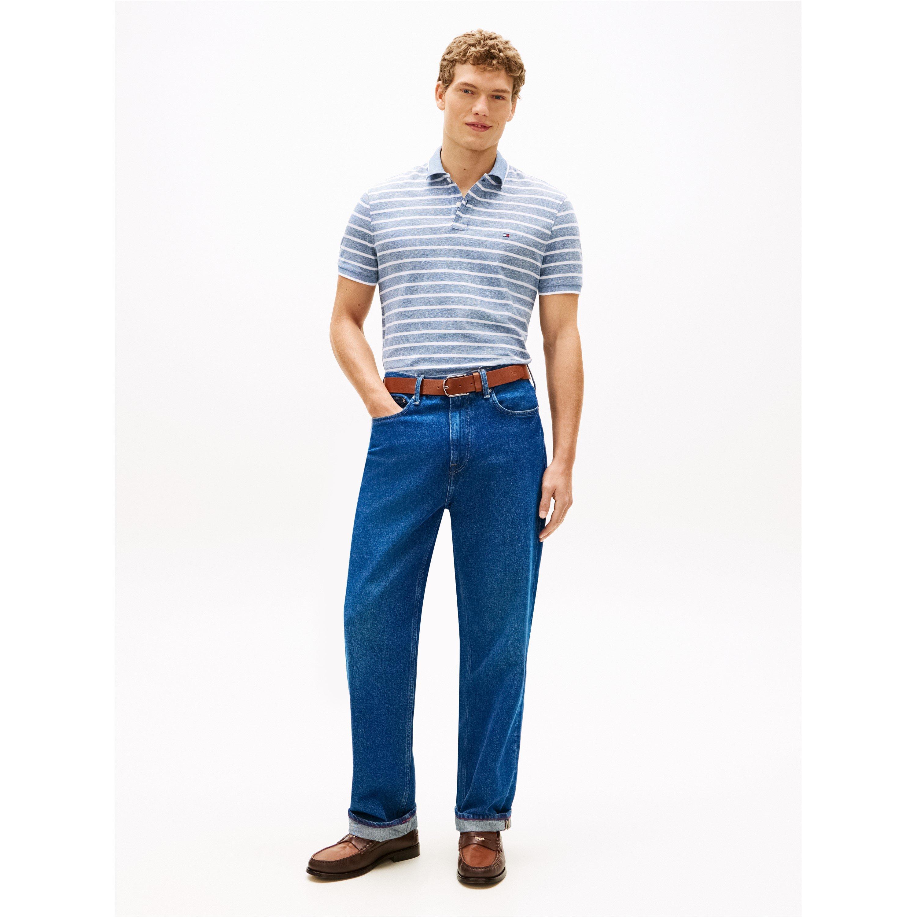 Blue Jean/Wht - Tommy Hilfiger - Tommy LinenStrp Polo Sn62 - 4