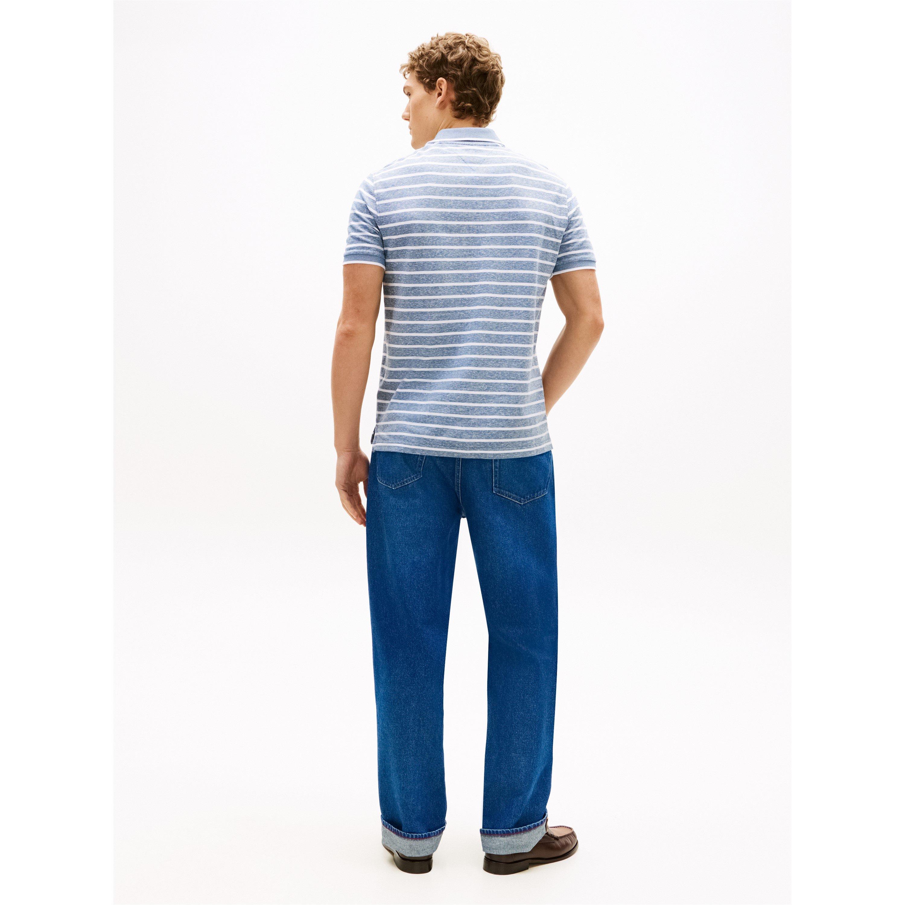 Blue Jean/Wht - Tommy Hilfiger - Tommy LinenStrp Polo Sn62 - 5