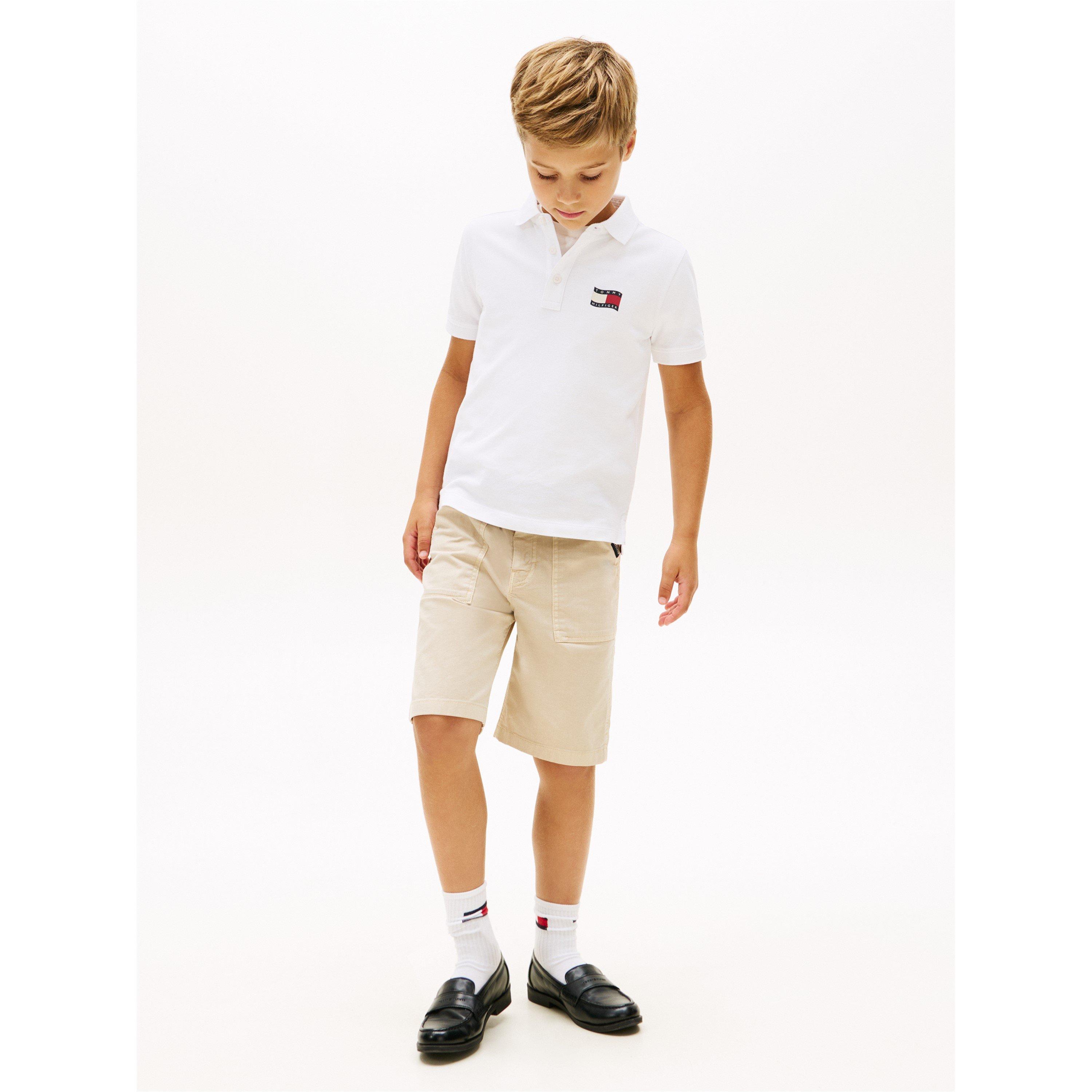 YBR bianco - Tommy Hilfiger - Tommy Wavy Flag Polo Jn62 - 4