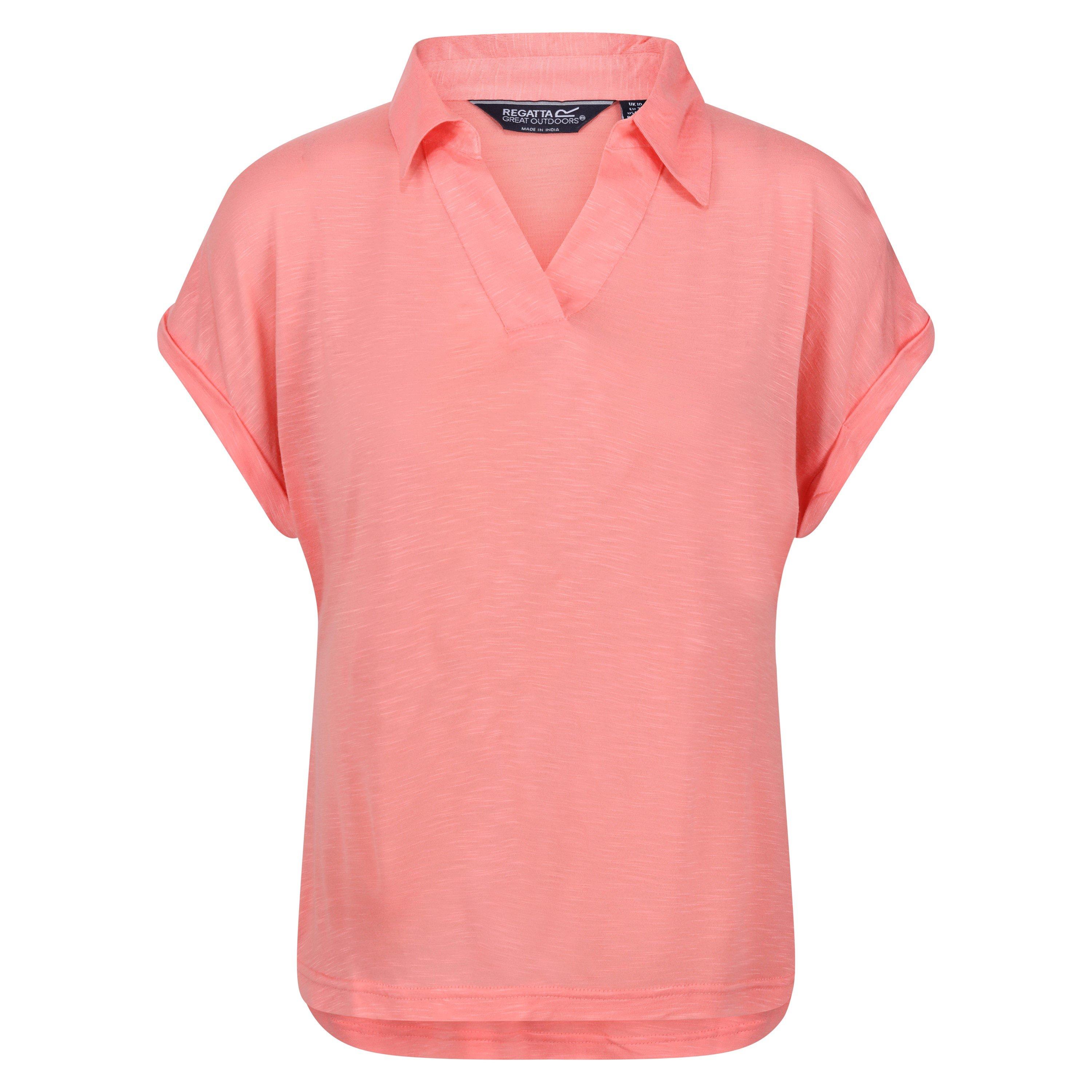 Regatta Women's Lupine Short Sleeve Polo Shirt - Shell Pink - 18 (2XL)