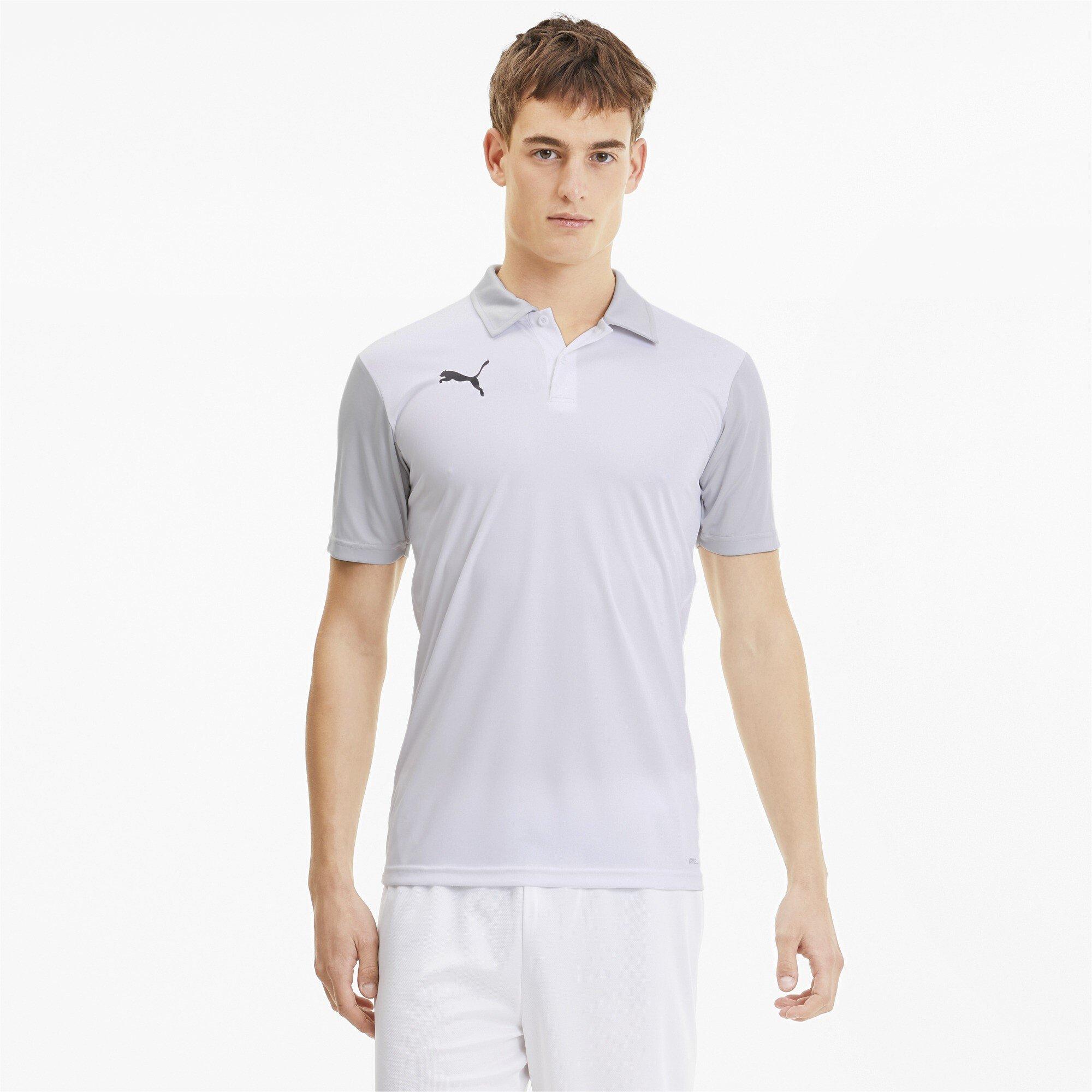 White/Grey - Puma - Men's Teamgoal 23 Sideline Short-Sleeve Polo Shirt - 3