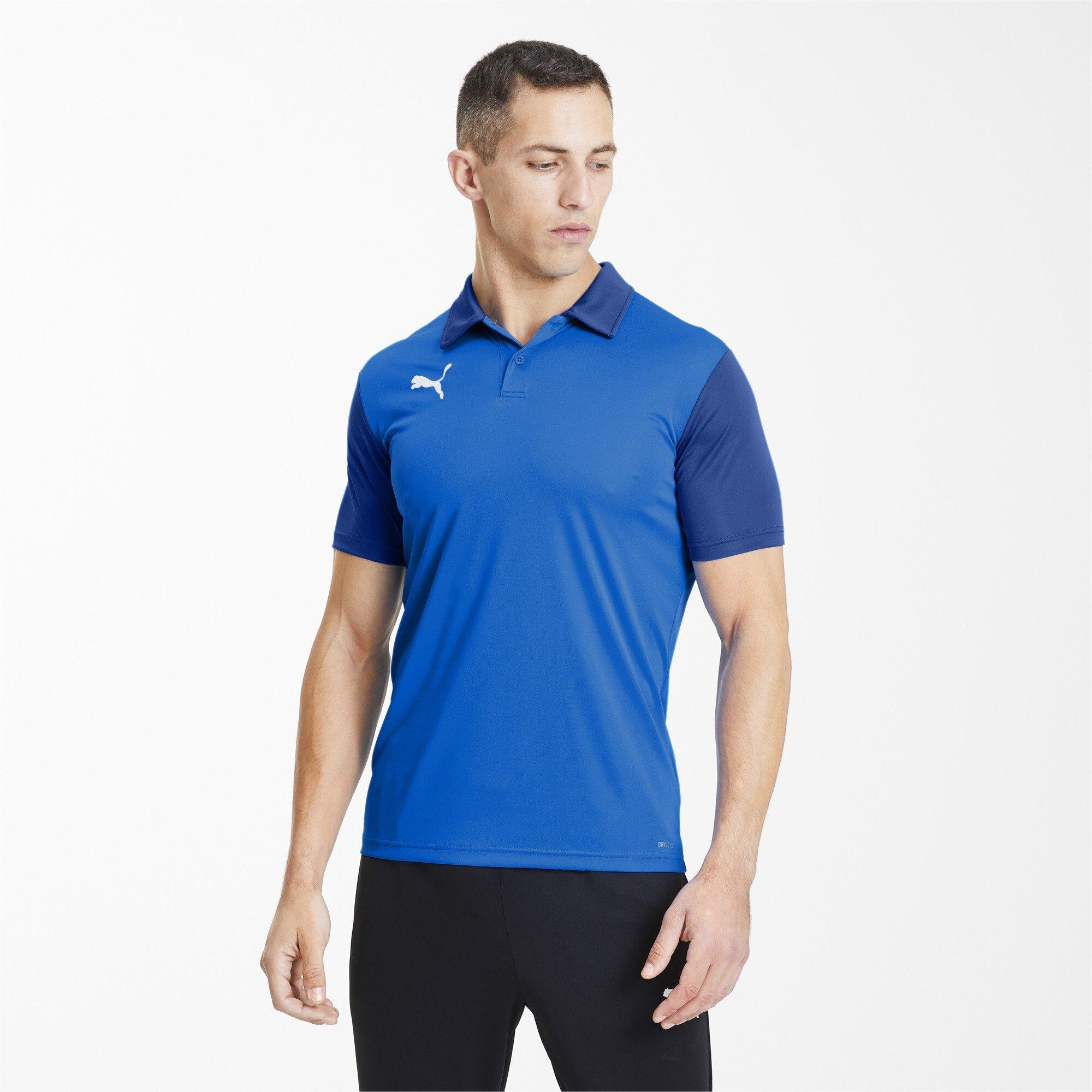 Blue - Puma - Men's Teamgoal 23 Sideline Short-Sleeve Polo Shirt - 3