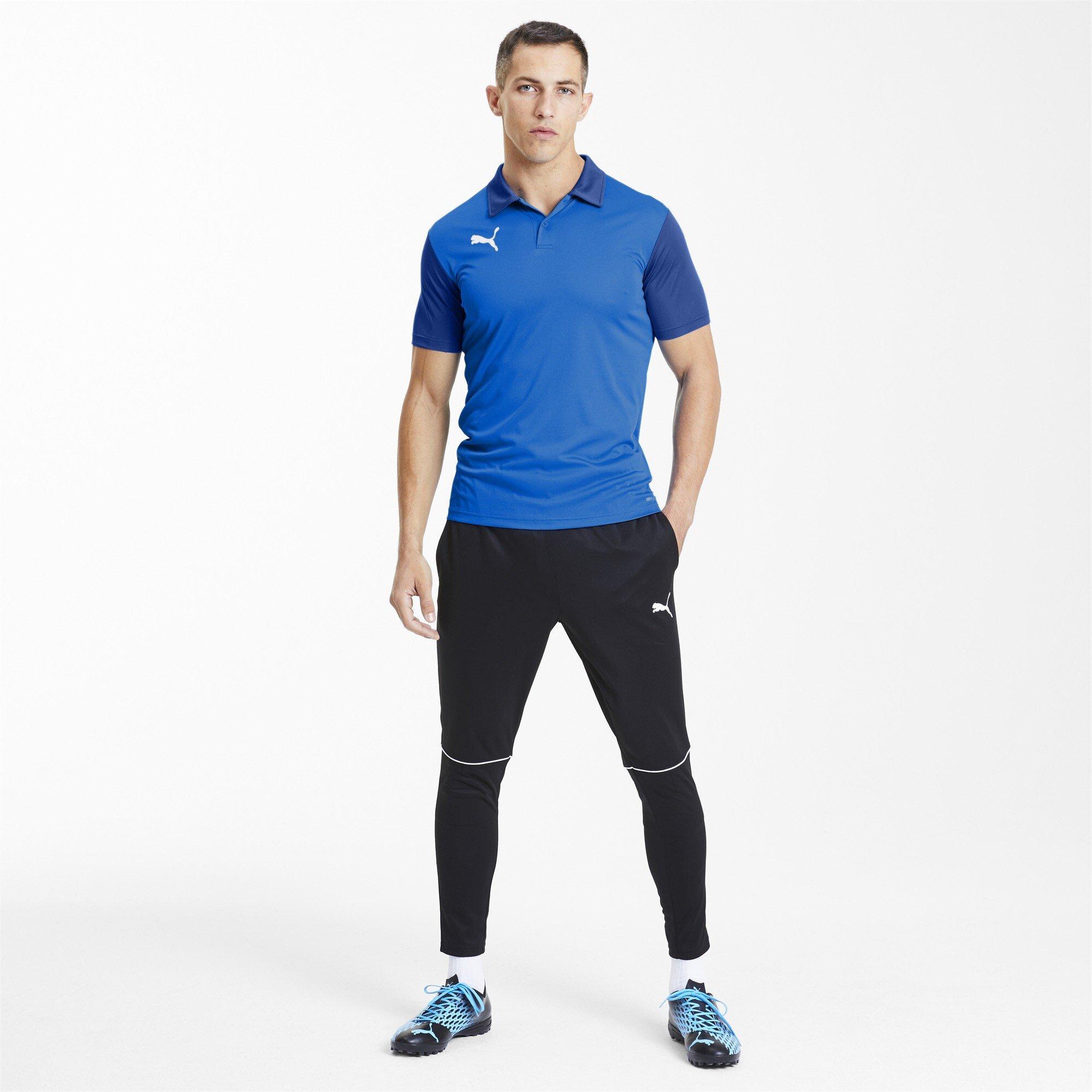Blue - Puma - Men's Teamgoal 23 Sideline Short-Sleeve Polo Shirt - 5