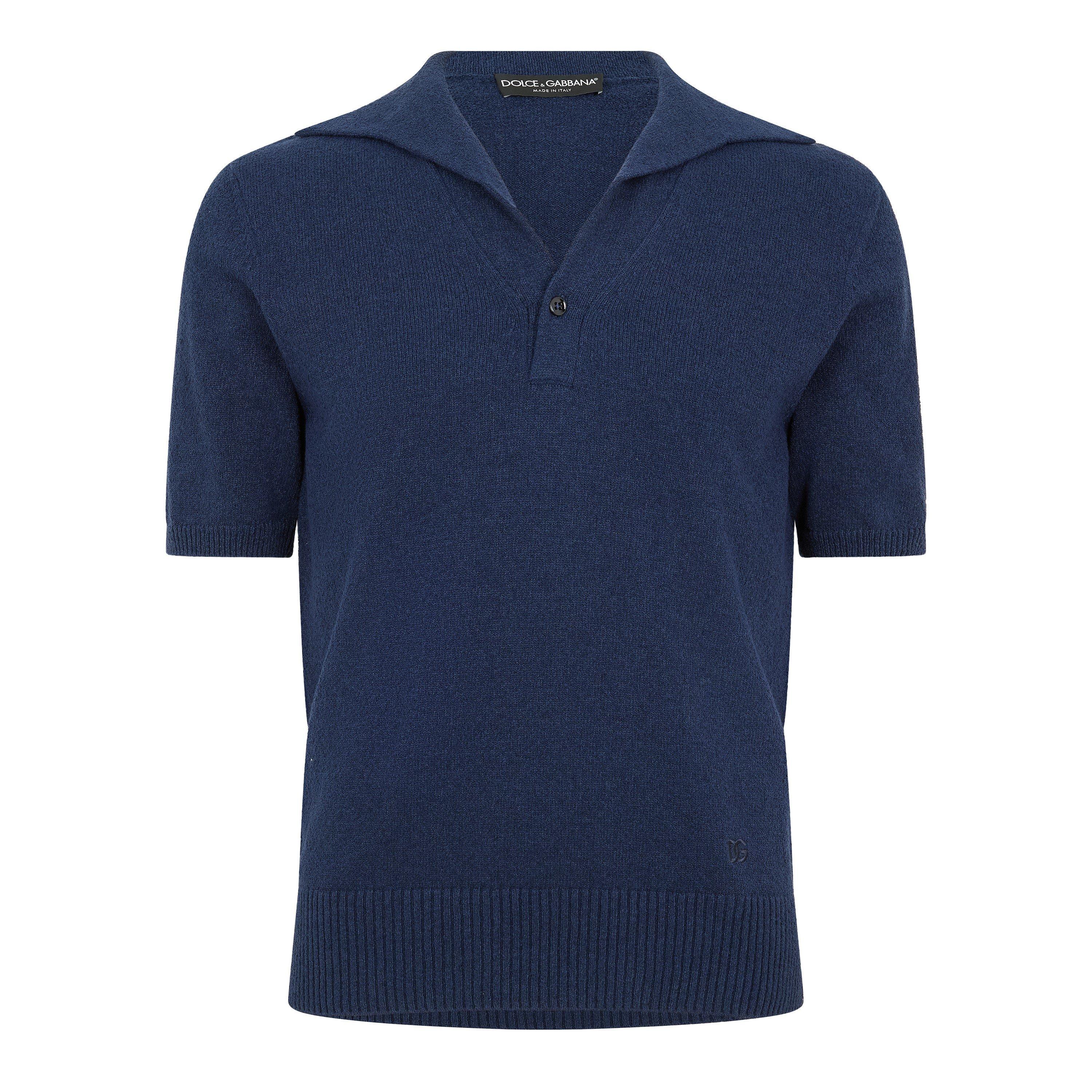 Dolce and Gabbana Men's Short Sleeve Polo Shirt - Blue - XL