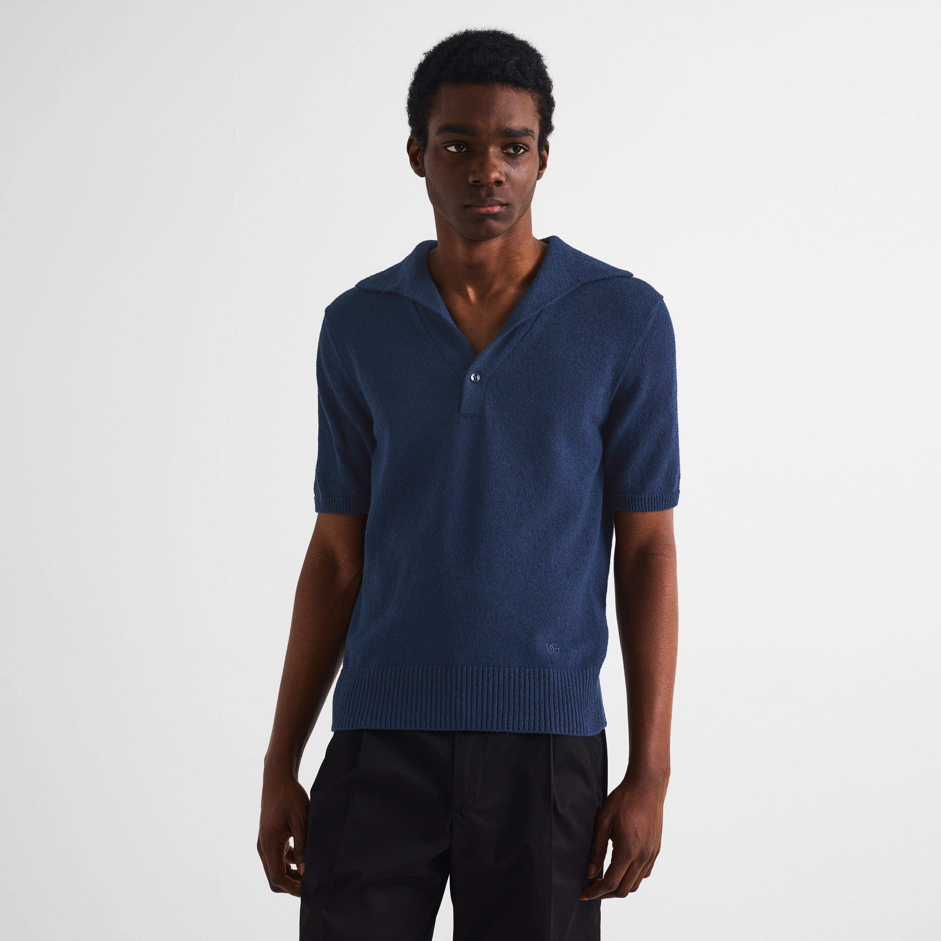 Blue - Dolce and Gabbana - DG Towel Polo Shirt Sn62 - 3