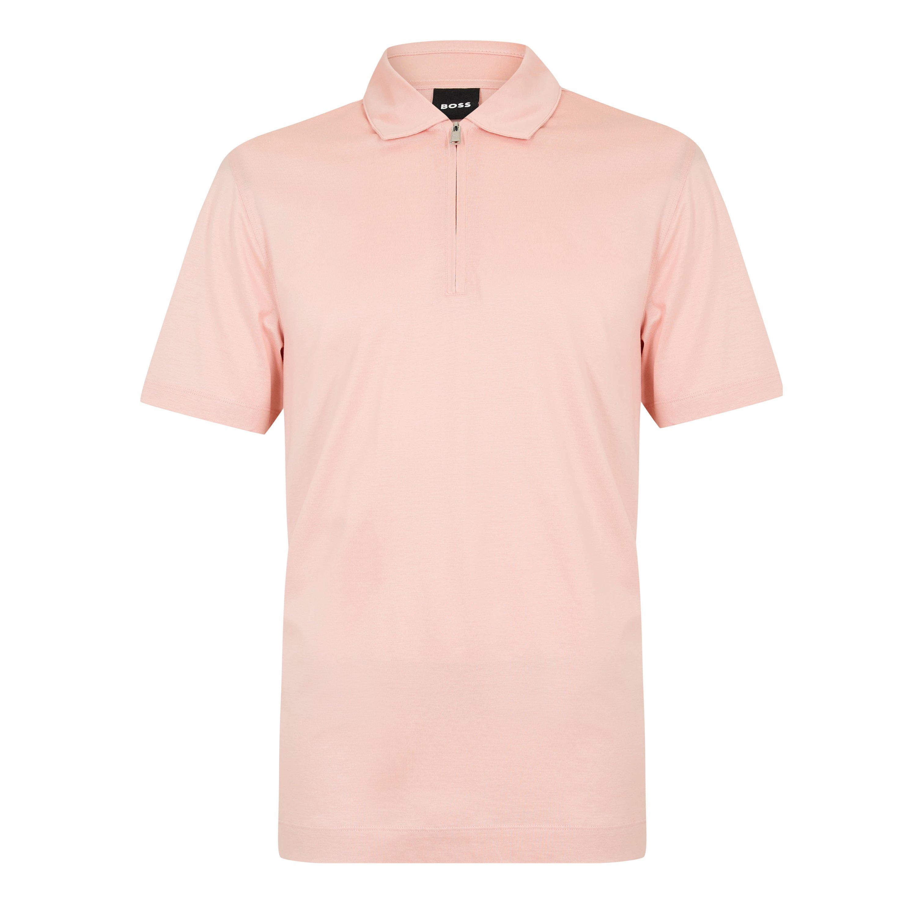 Light Pink 686 - Boss - Men's H Paras  Black Short Sleeve Polo Shirt - 1