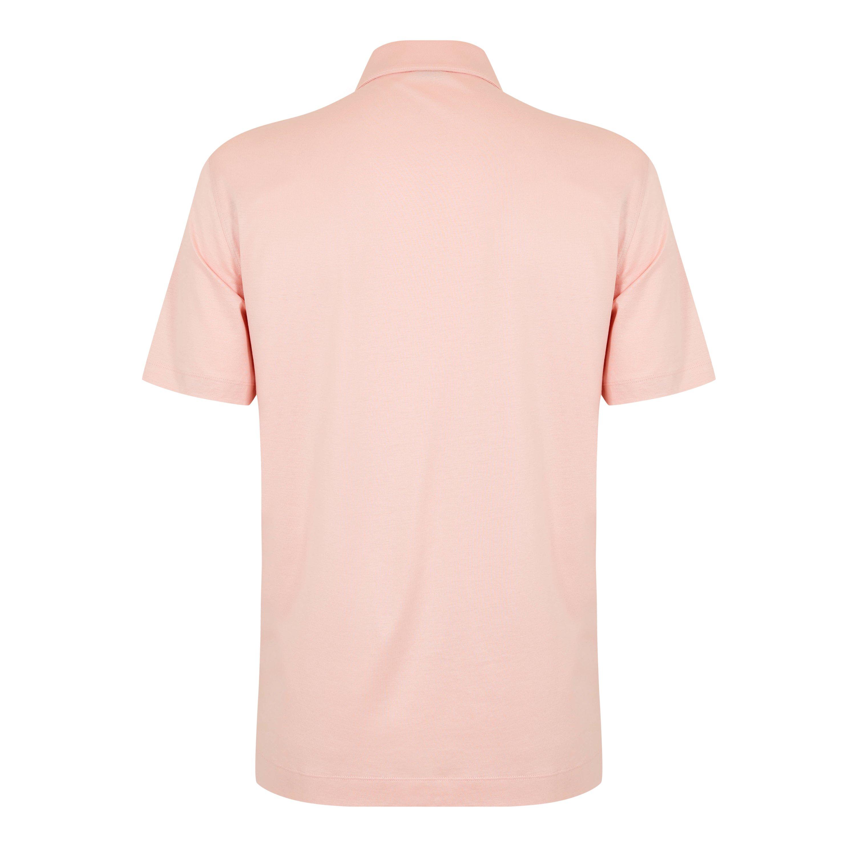 Light Pink 686 - Boss - Men's H Paras  Black Short Sleeve Polo Shirt - 2