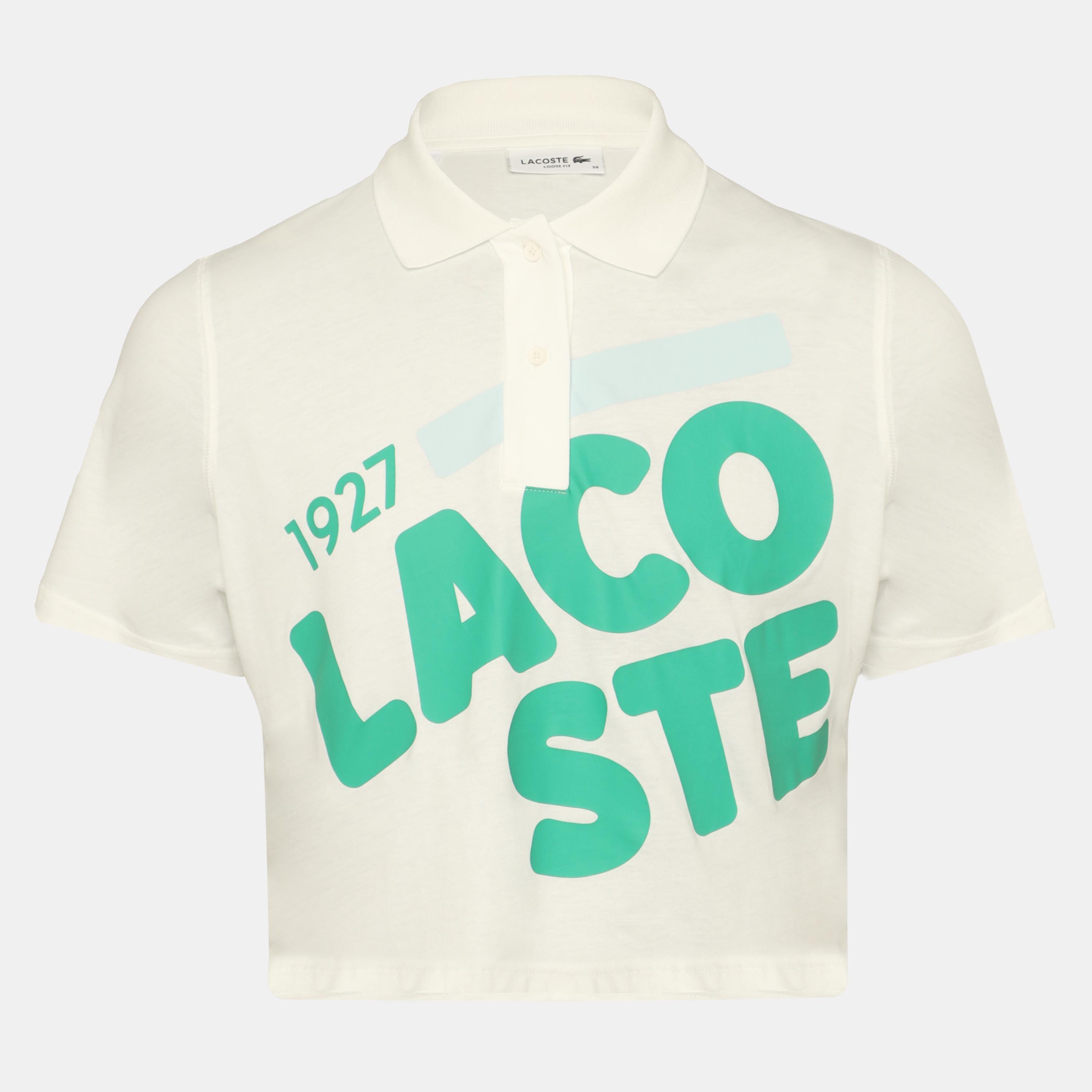 Flour - Lacoste - Women's Ribbed Collar Short Sleeve Polo Shirt - 1