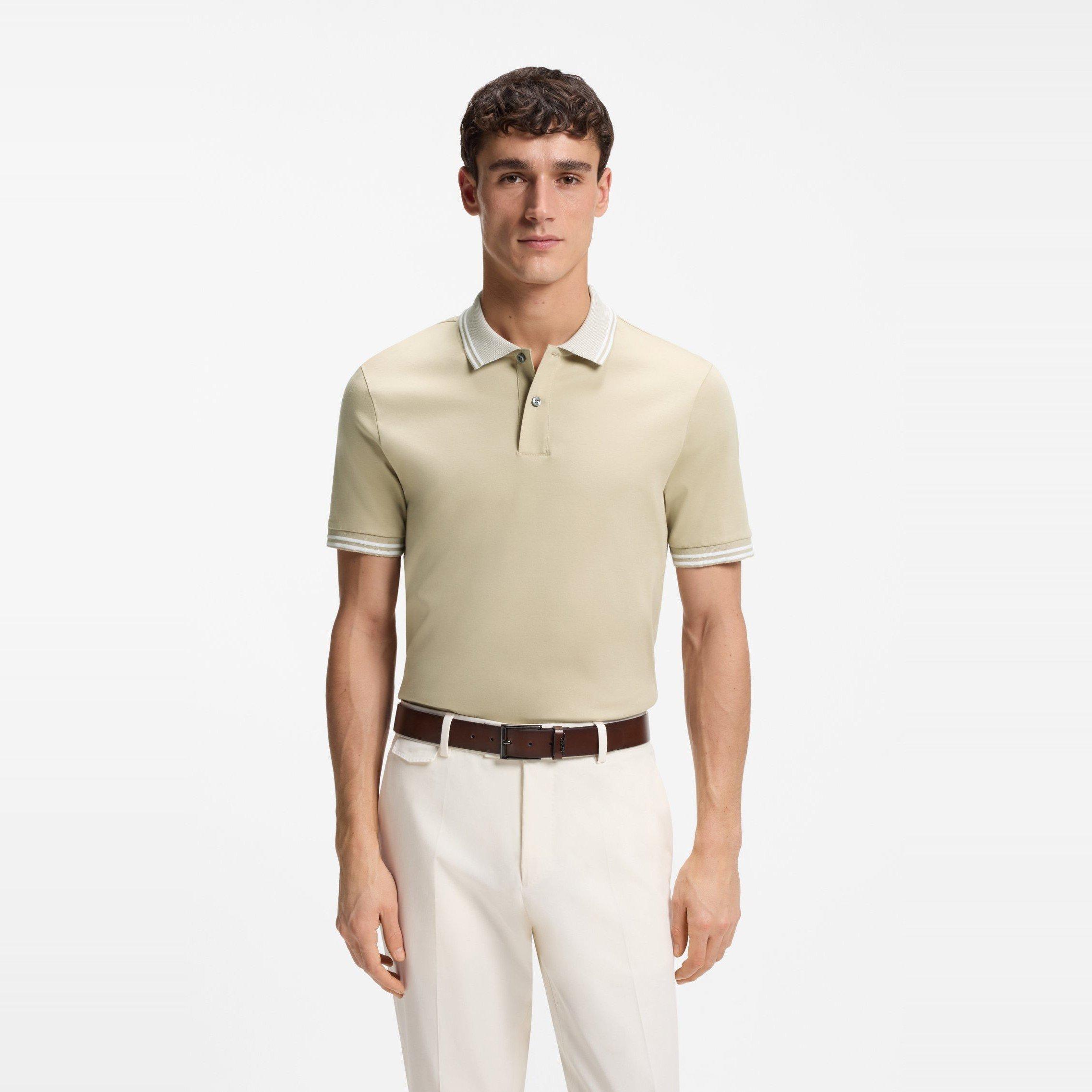 Beige 286 - Boss - Men's Short Sleeve Polo Shirt - 2