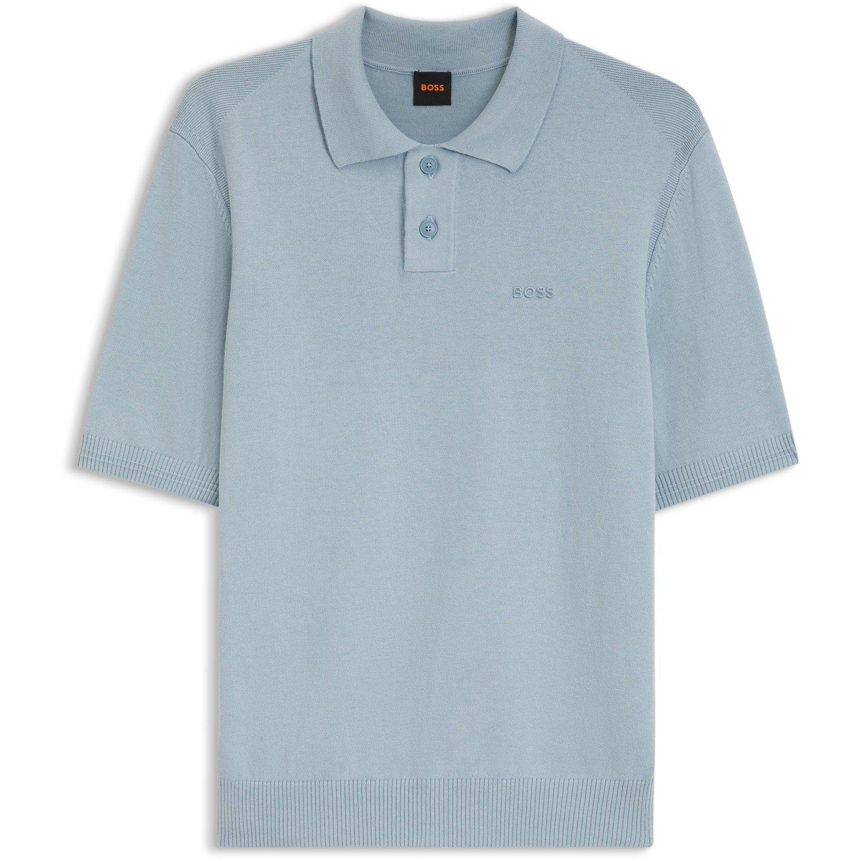 Boss Men's Short Sleeve Polo Shirt - Light Blue 458 - XL