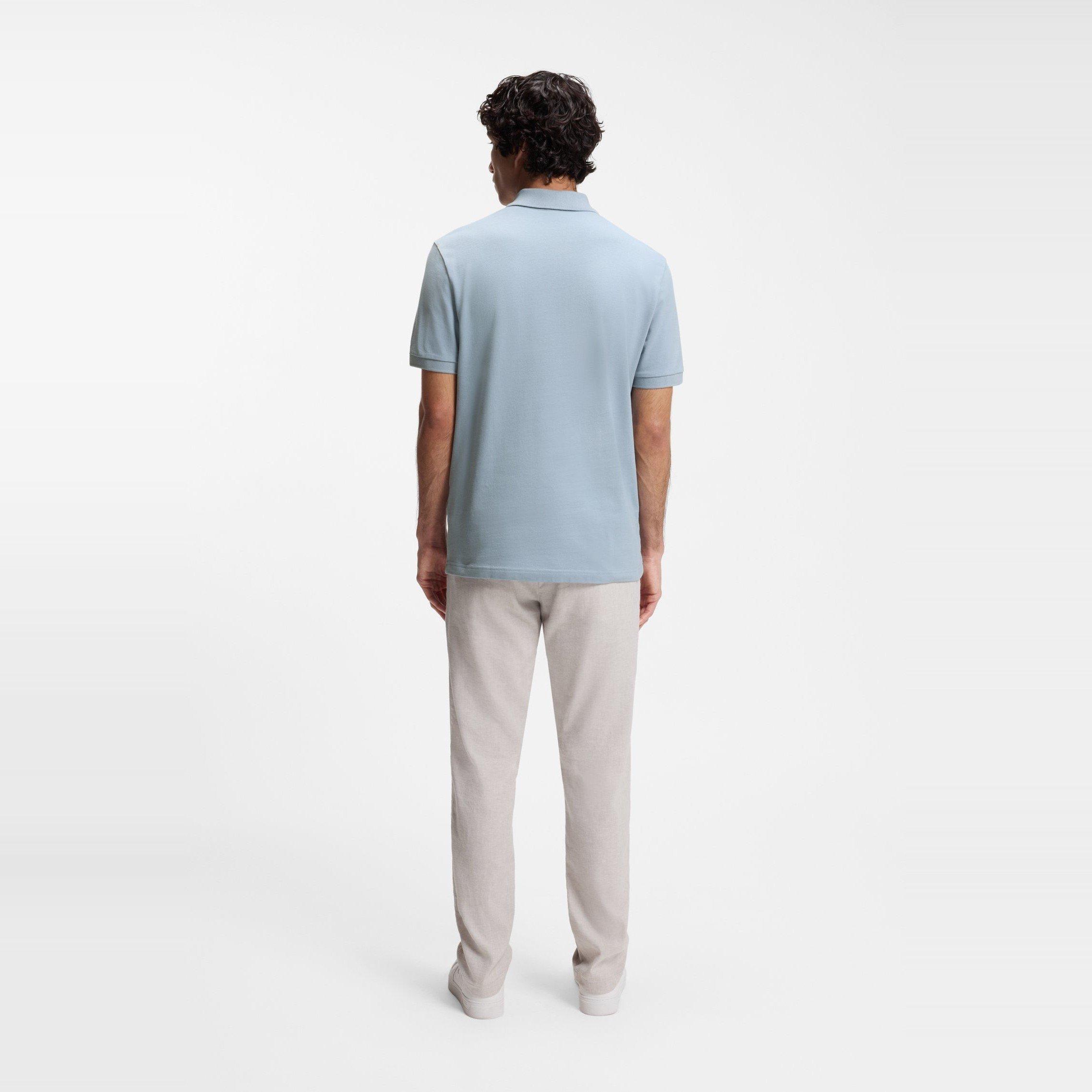 Blue 458 - Boss - Mens BOSS ORANGE Short Sleeve Quarter Zip Polo Top - 3