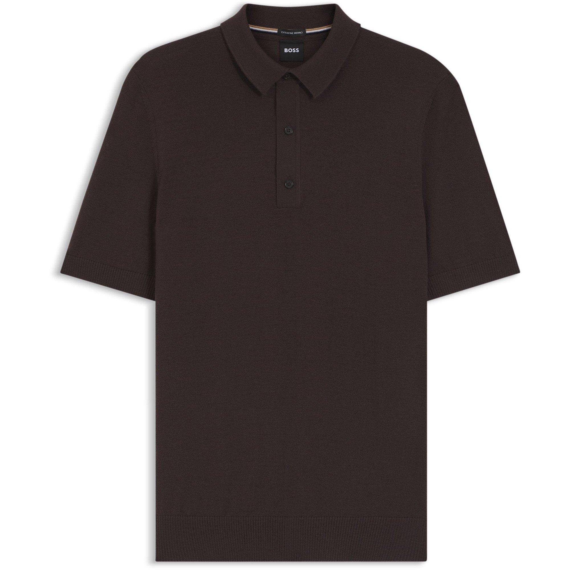 Boss Men's Short Sleeve Polo Shirt - Dark Brown 207 - Large