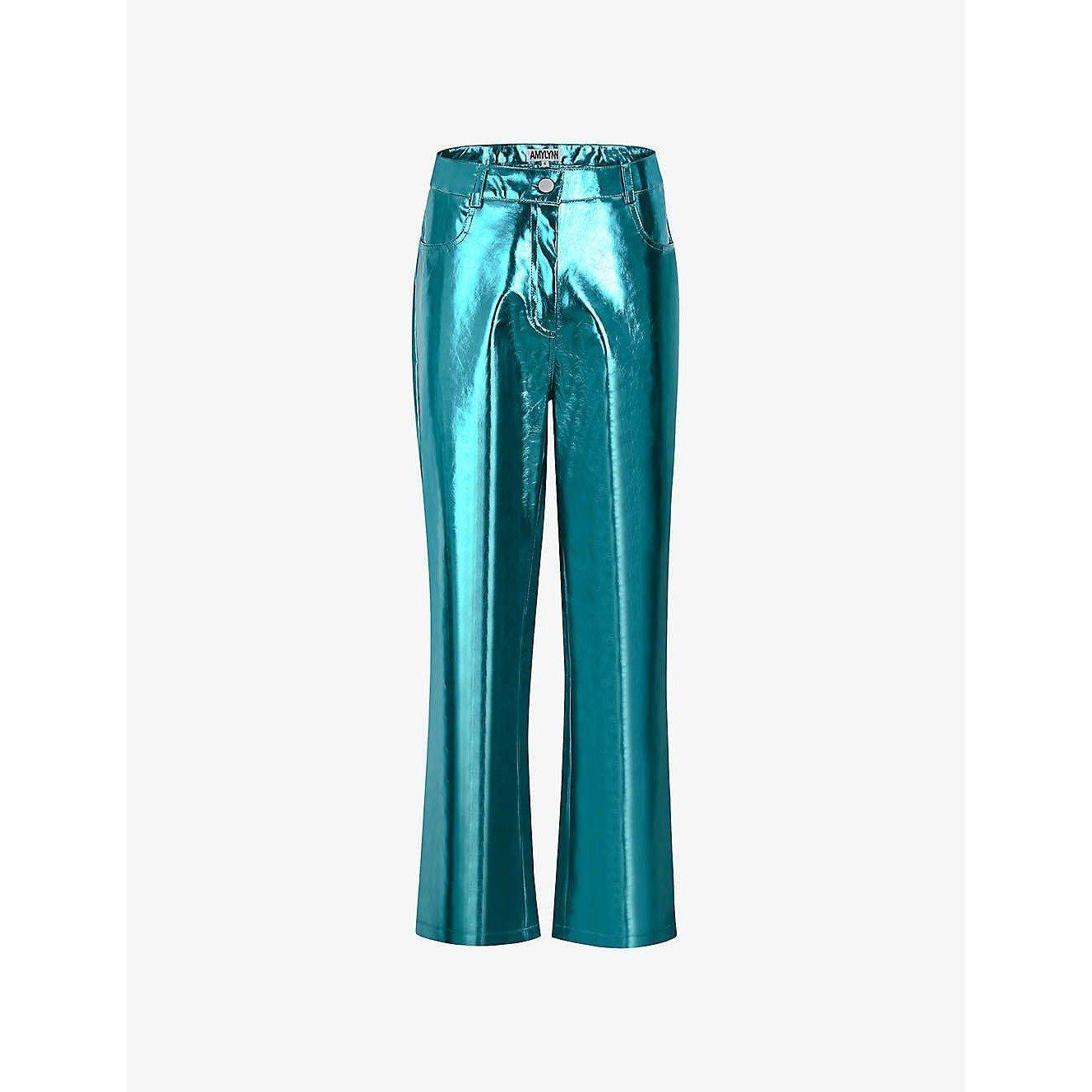 Amylynn Women's Lupe Trqs Trainer Straight Leg Trousers - Blue - M (10)