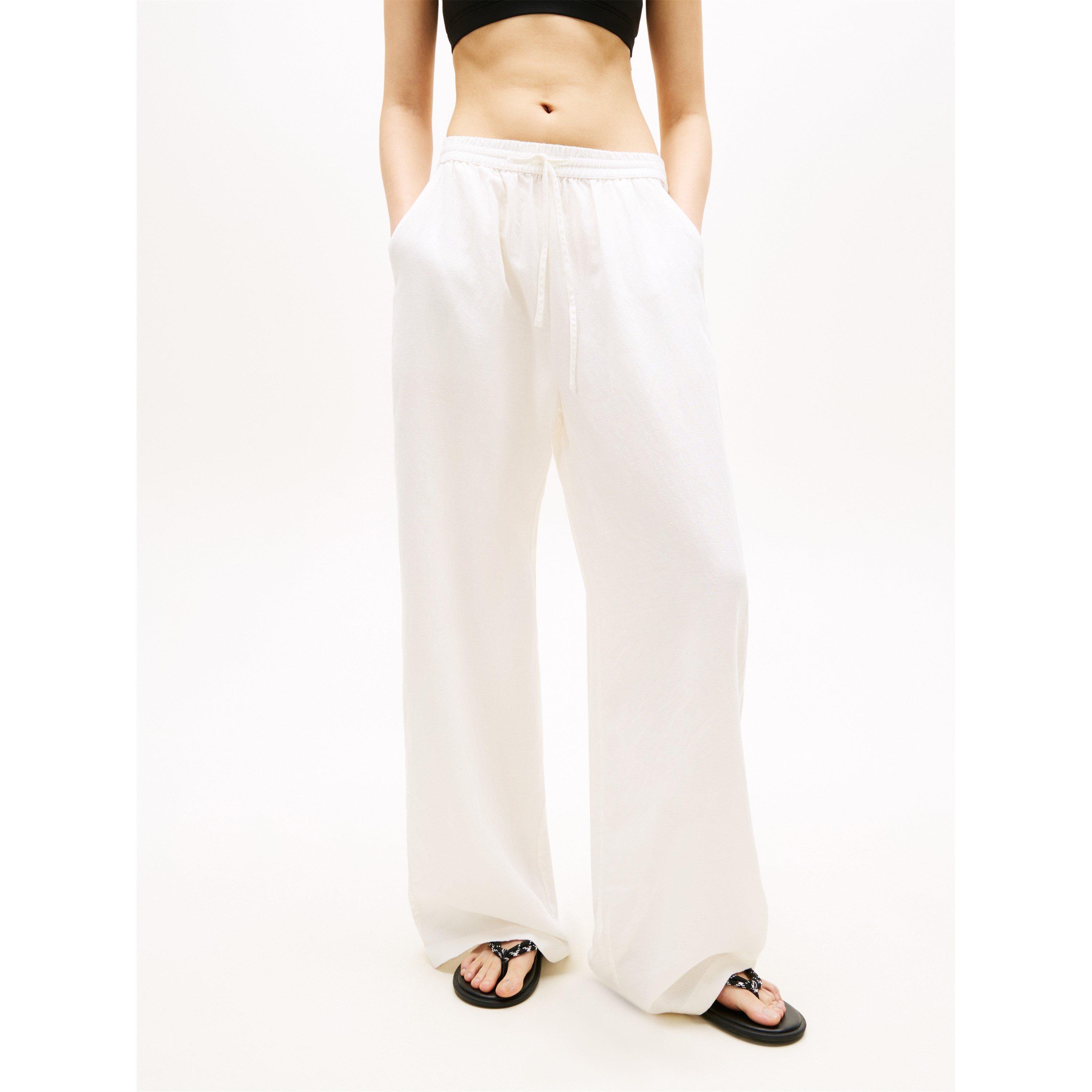 Ecru - Tommy Jeans - Women's Straight Leg Trousers - 2