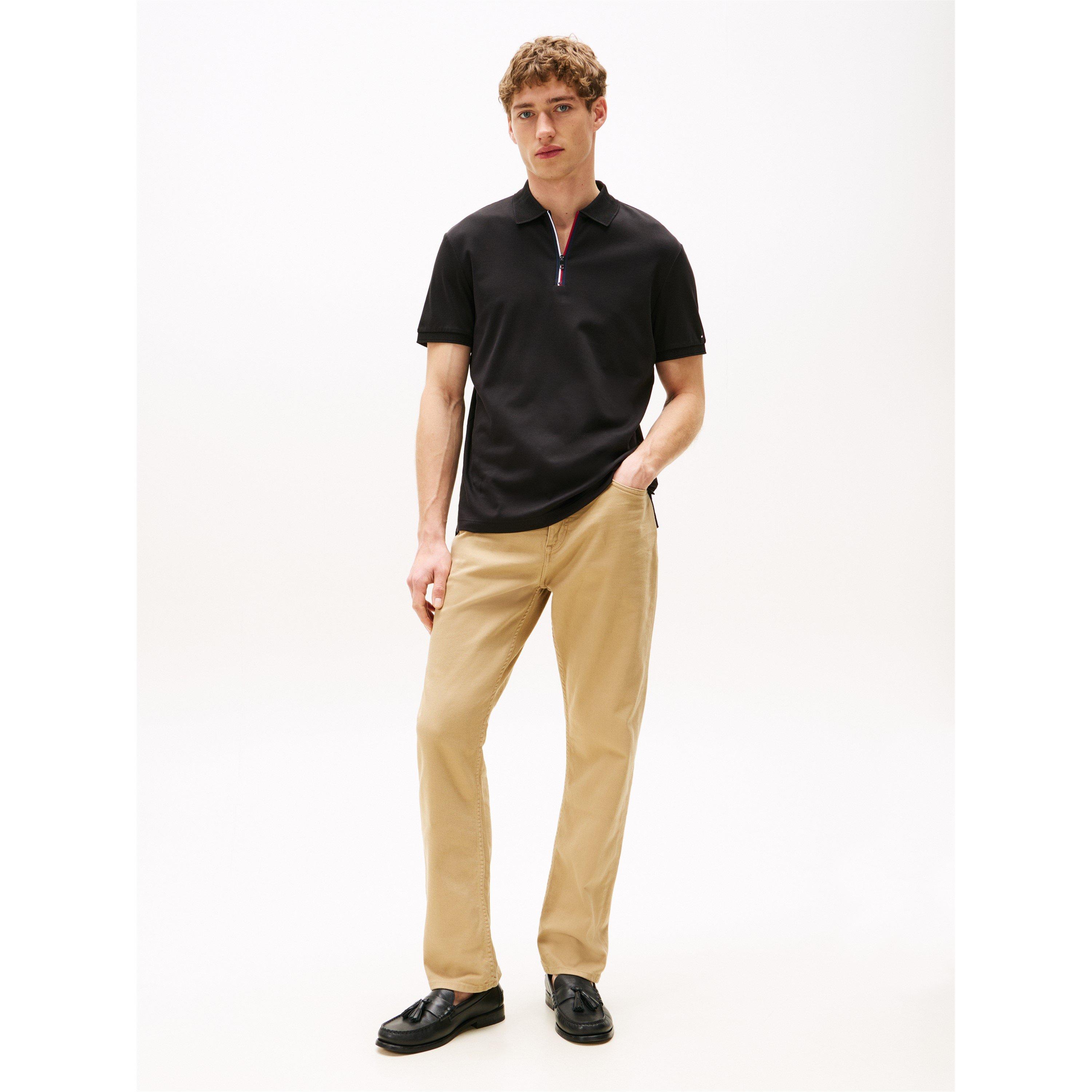 Black BDS - Tommy Hilfiger - Signature Zip Placket Polo Shirt - 3