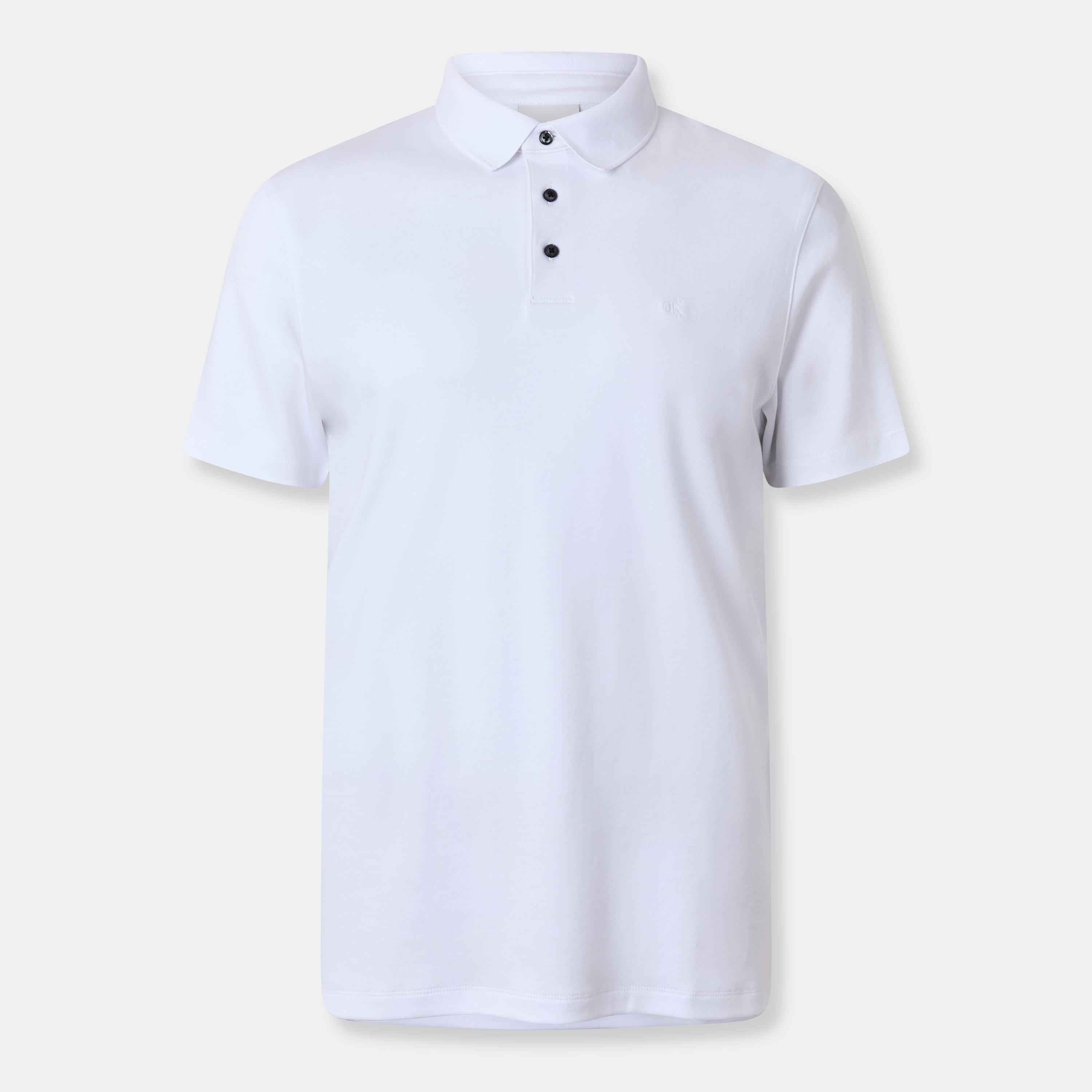 Calvin Klein Jeans Men's Short Sleeve Polo Shirt - Bright White - 2XL