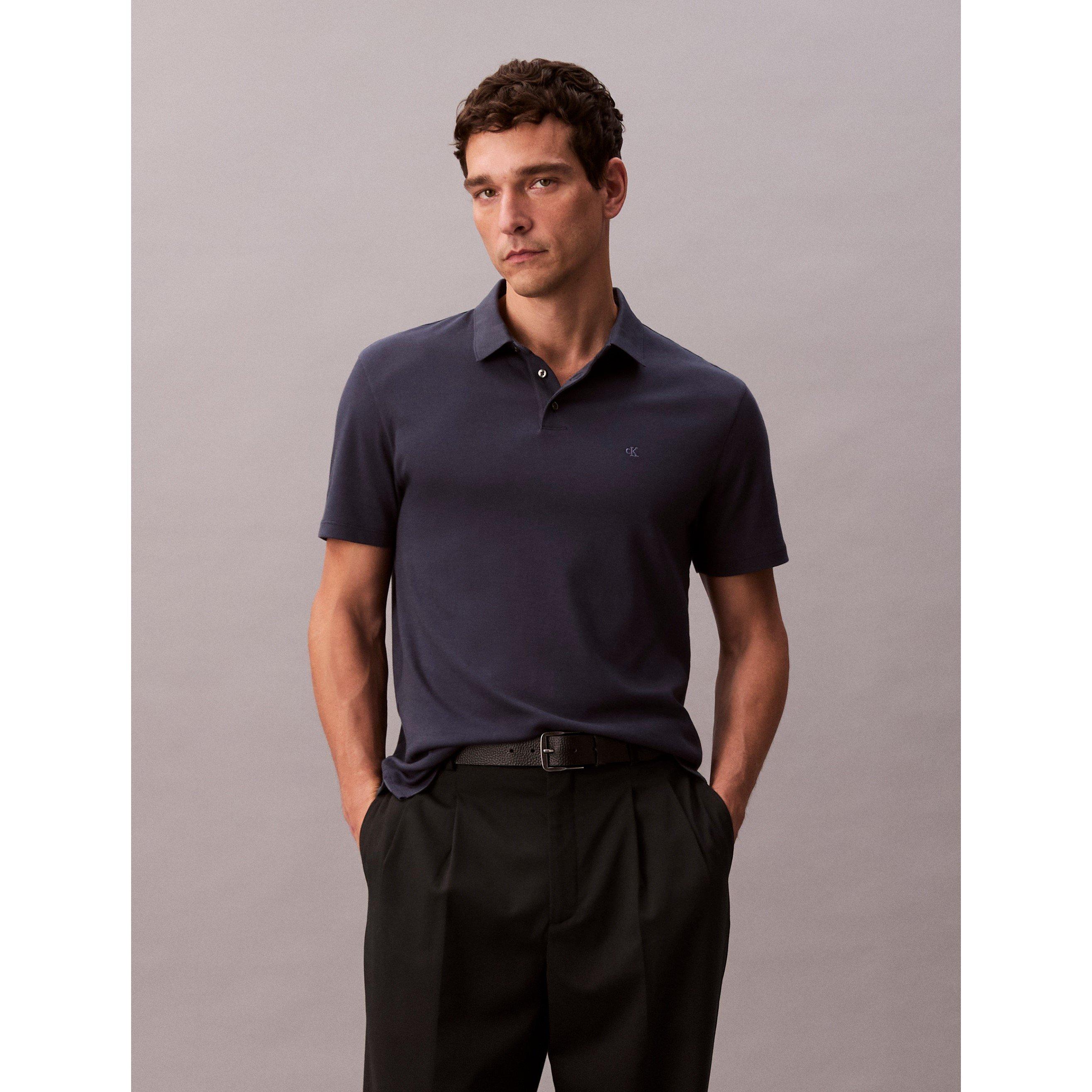Calvin Klein Jeans Men's Short Sleeve Polo Shirt - Ink - 2XL