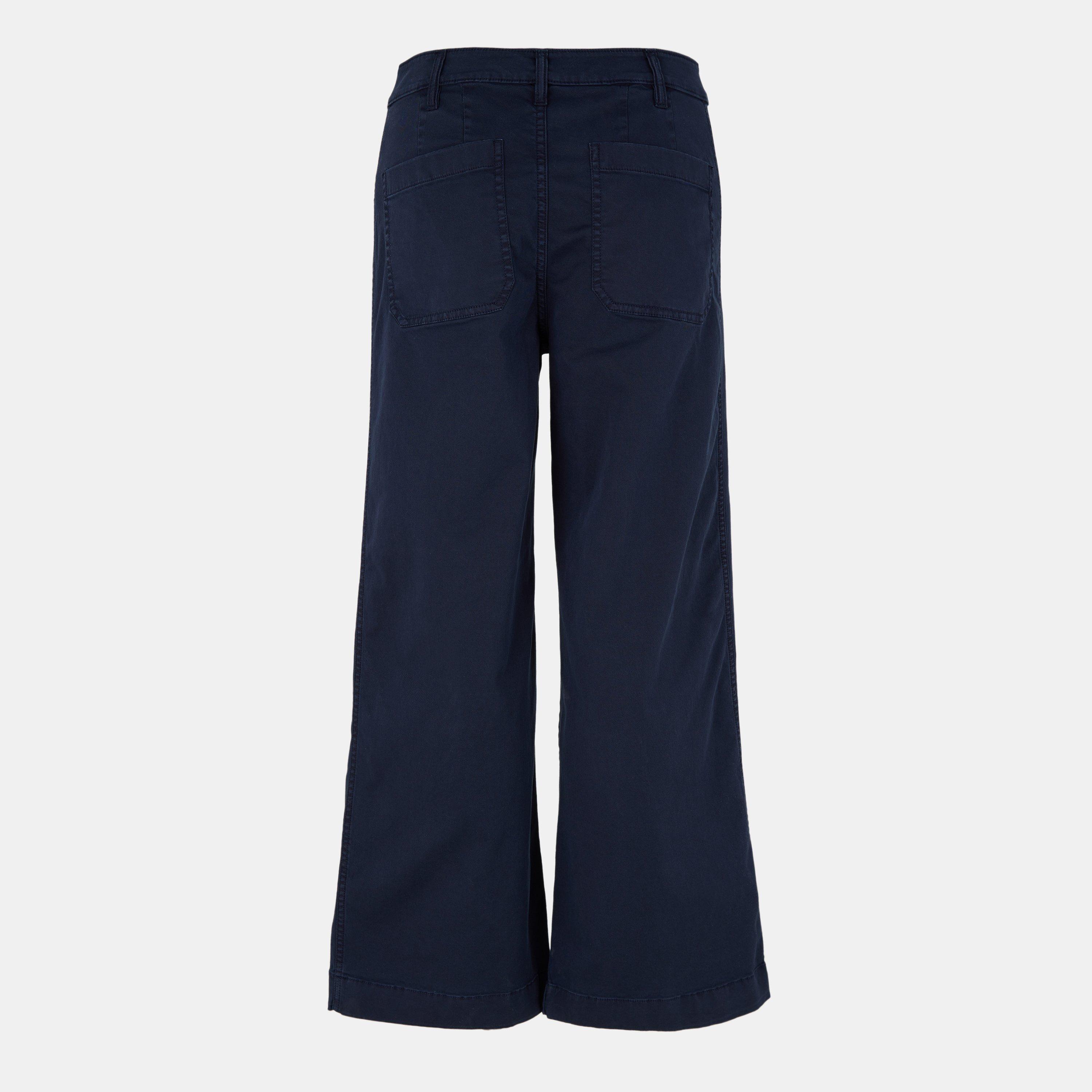 Lauren Navy - Lauren by Ralph Lauren - Women's Real Leather Yurshane Straight Leg Trouser - 2