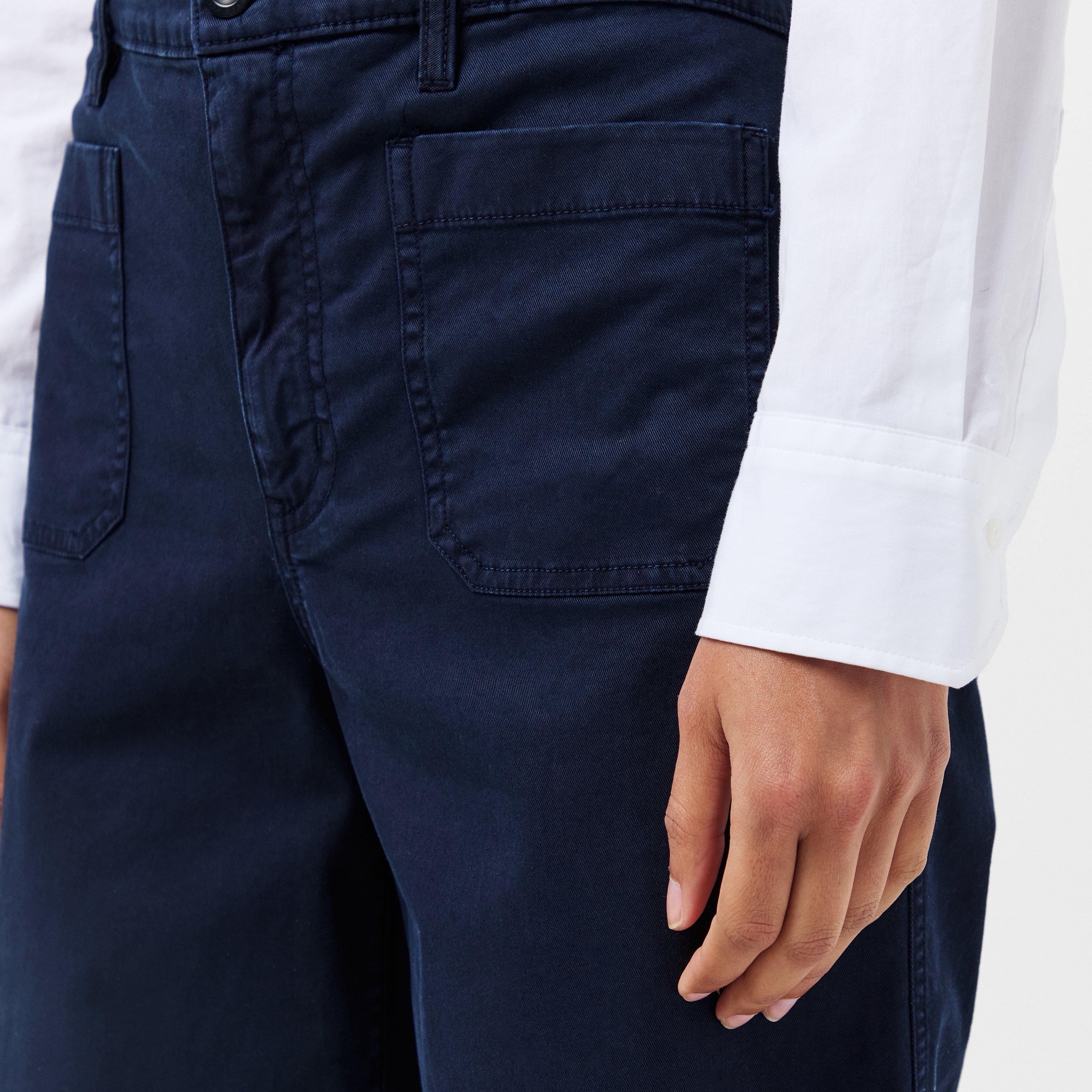 Lauren Navy - Lauren by Ralph Lauren - Women's Real Leather Yurshane Straight Leg Trouser - 5