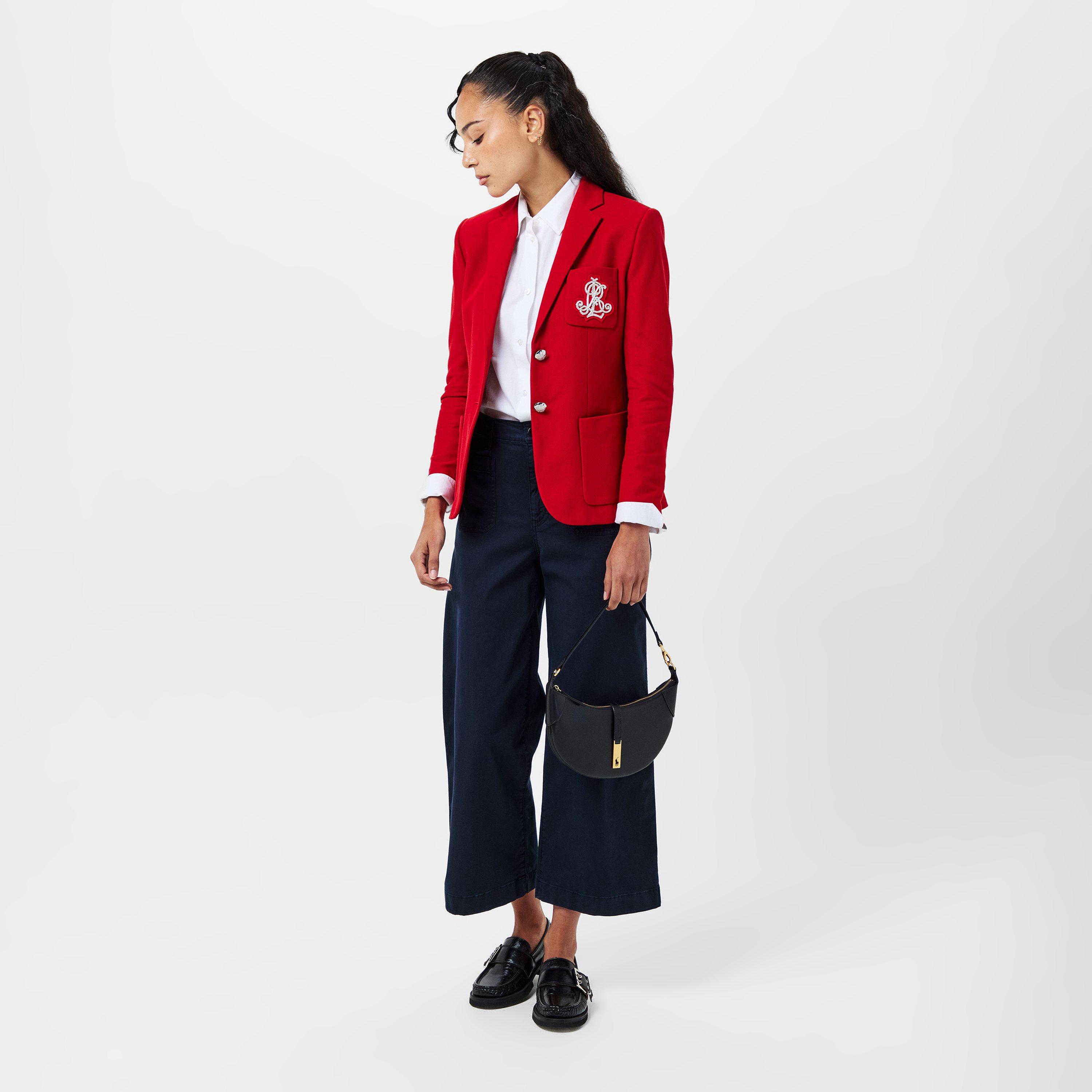 Lauren Navy - Lauren by Ralph Lauren - Women's Real Leather Yurshane Straight Leg Trouser - 6