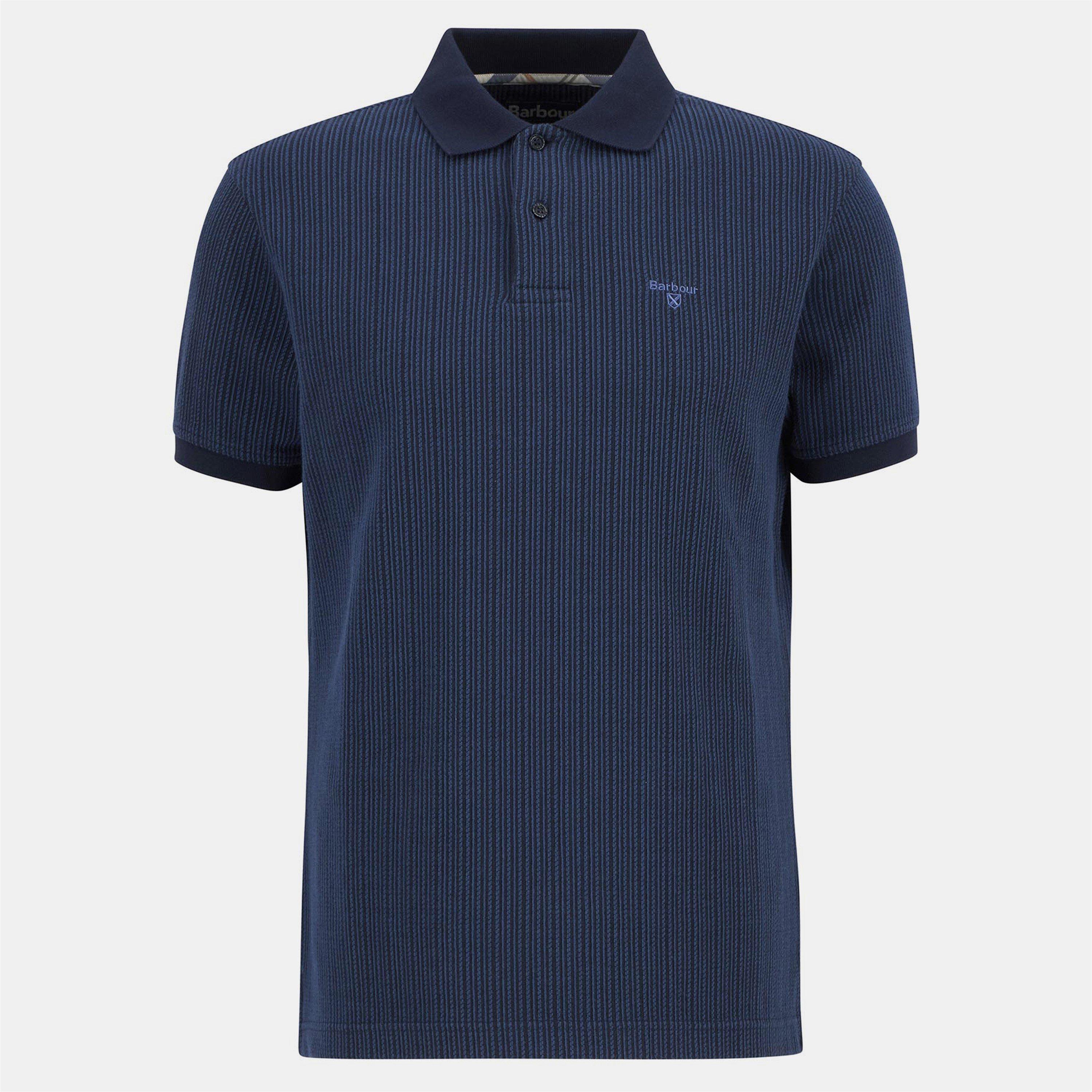 Navy - Barbour - Men's B.Li Harworth Short Sleeve Polo Shirt - 1