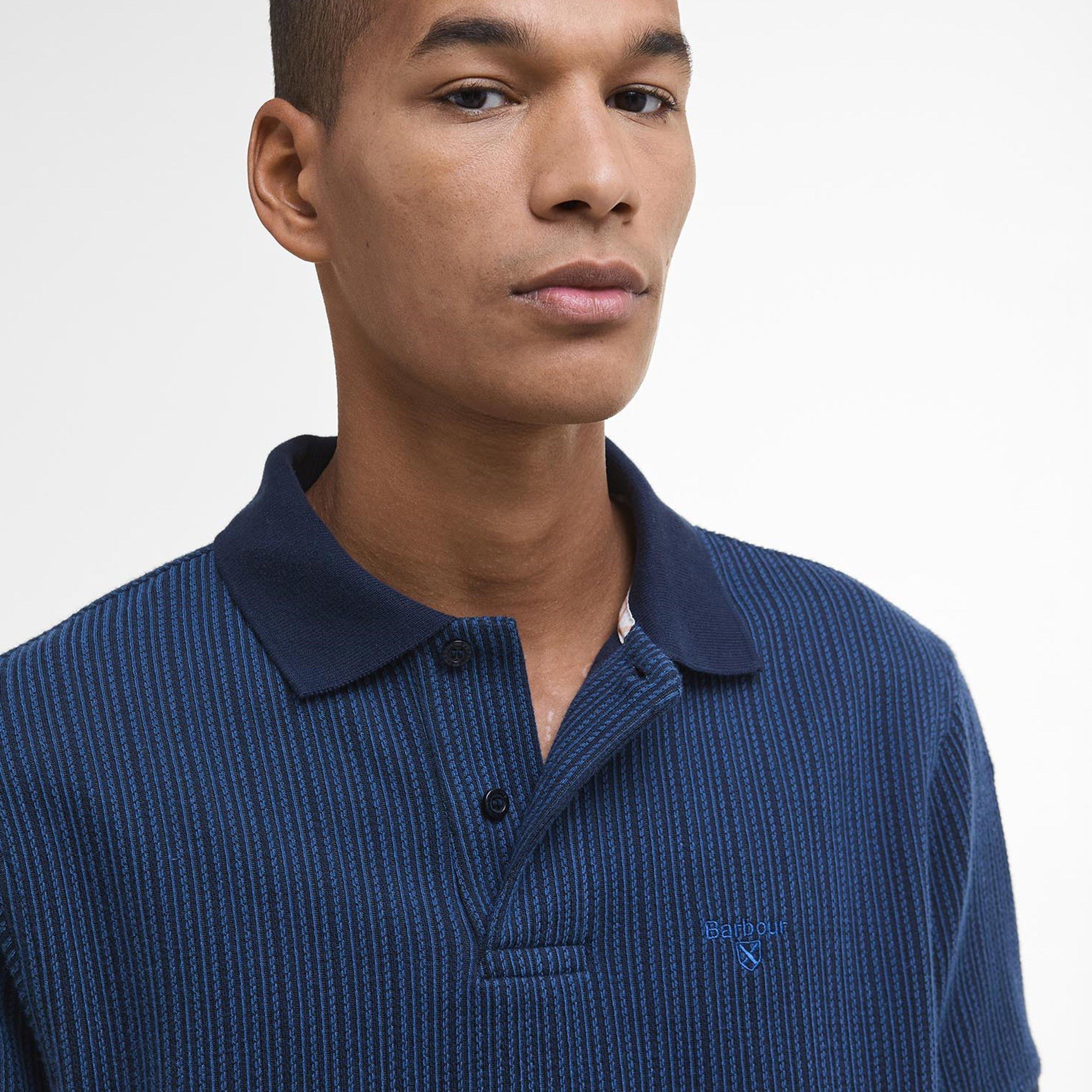 Navy - Barbour - Men's B.Li Harworth Short-Sleeve Polo Shirt - 4
