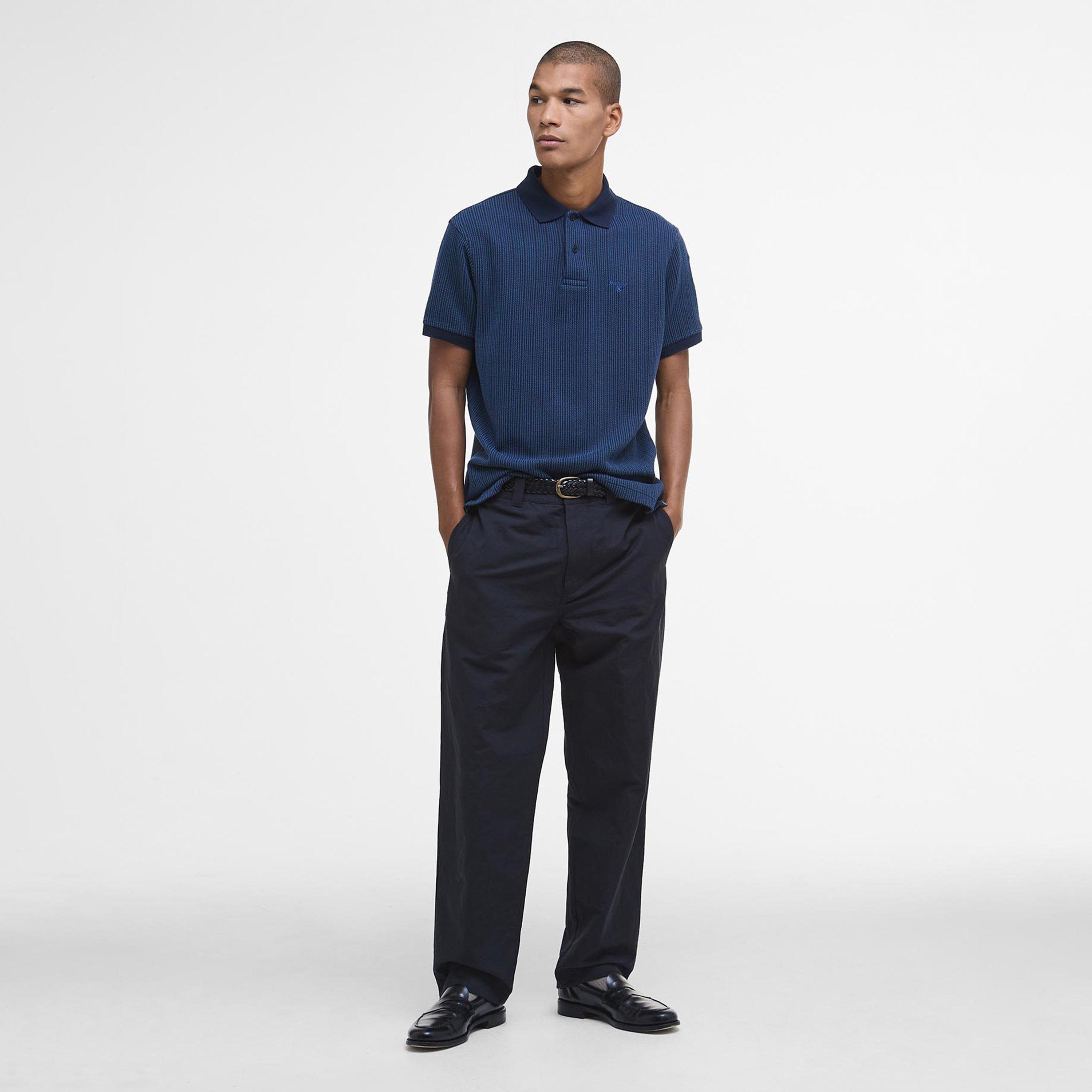 Navy - Barbour - Men's B.Li Harworth Short-Sleeve Polo Shirt - 6