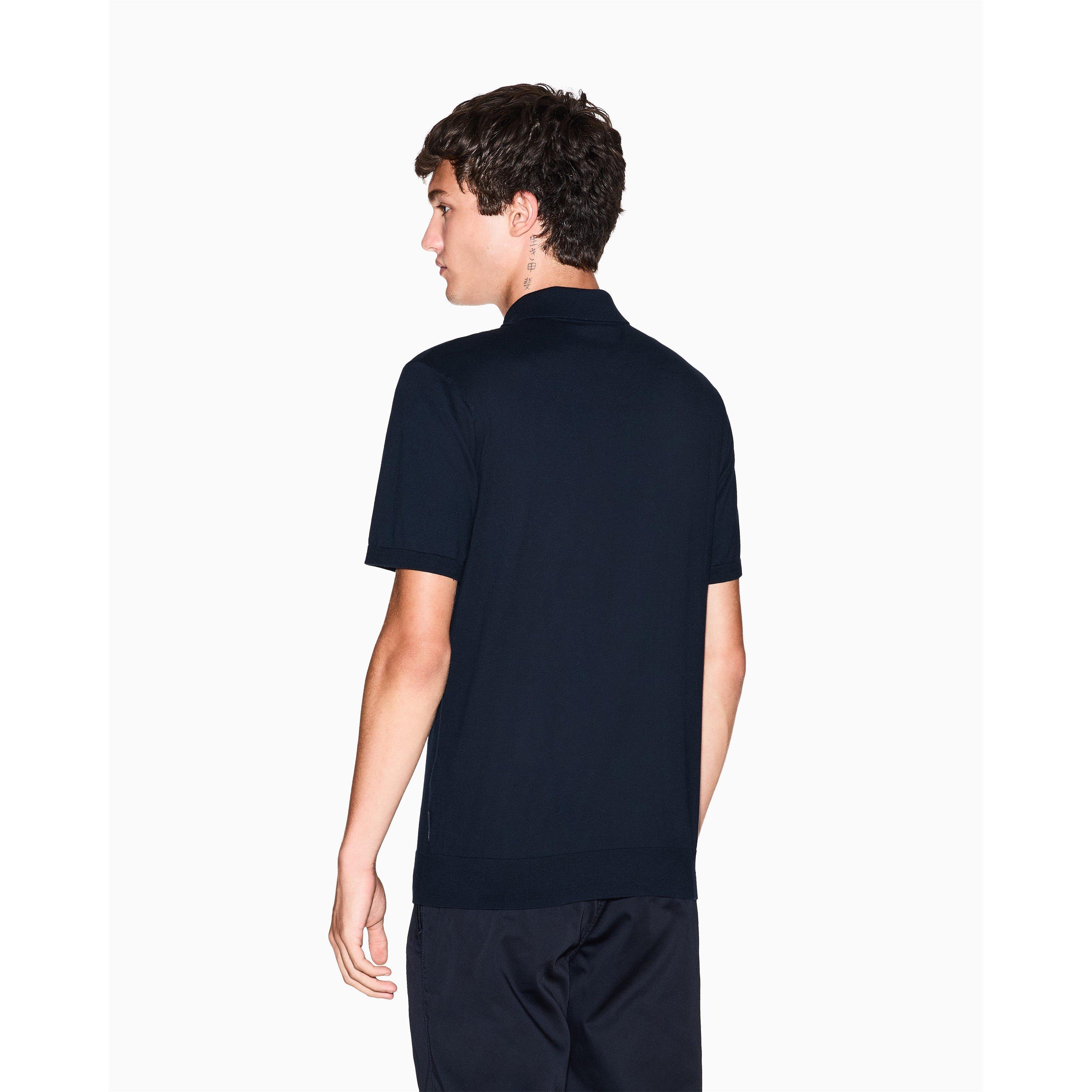 Navy - Armani Exchange - KNIT POLO - 2