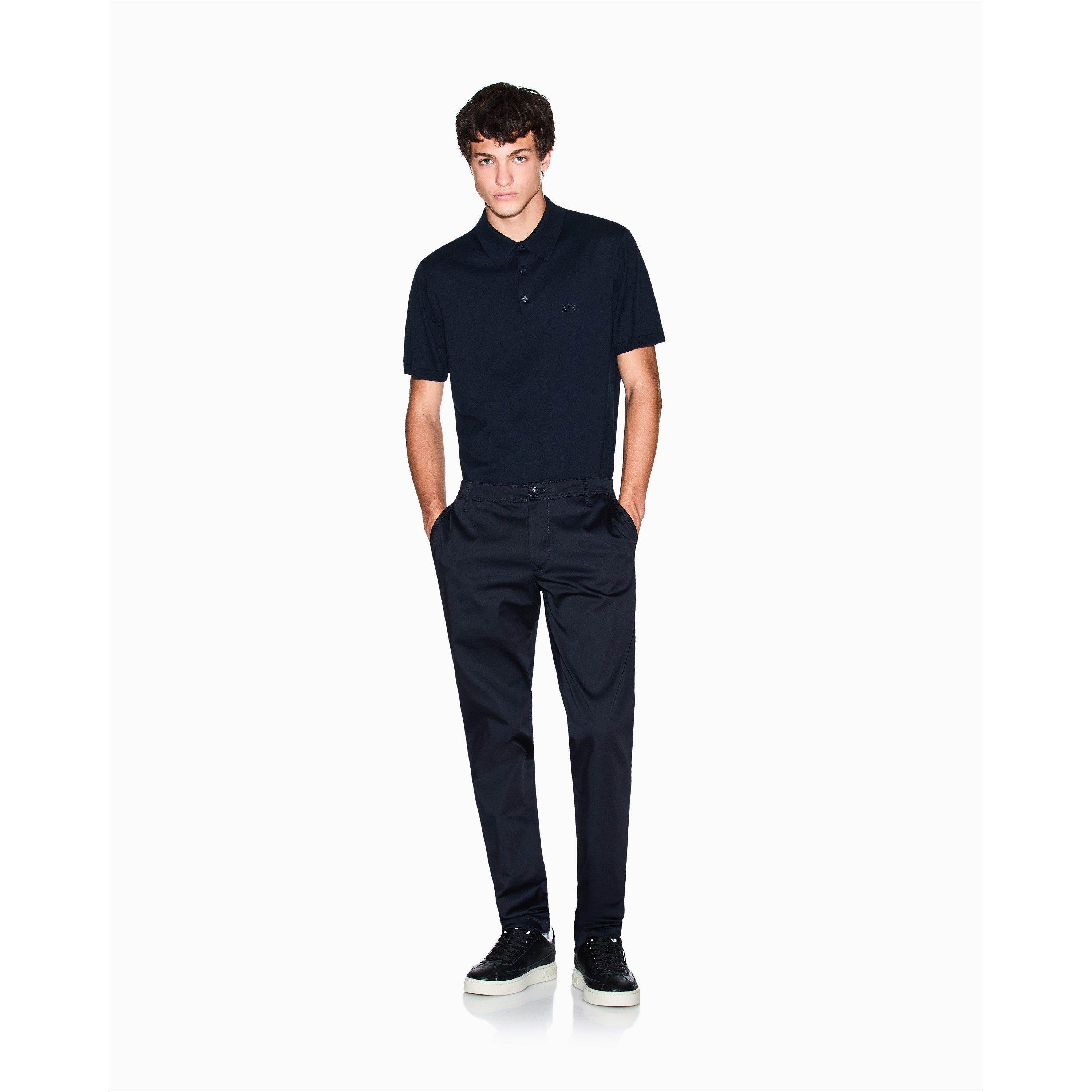 Navy - Armani Exchange - KNIT POLO - 3