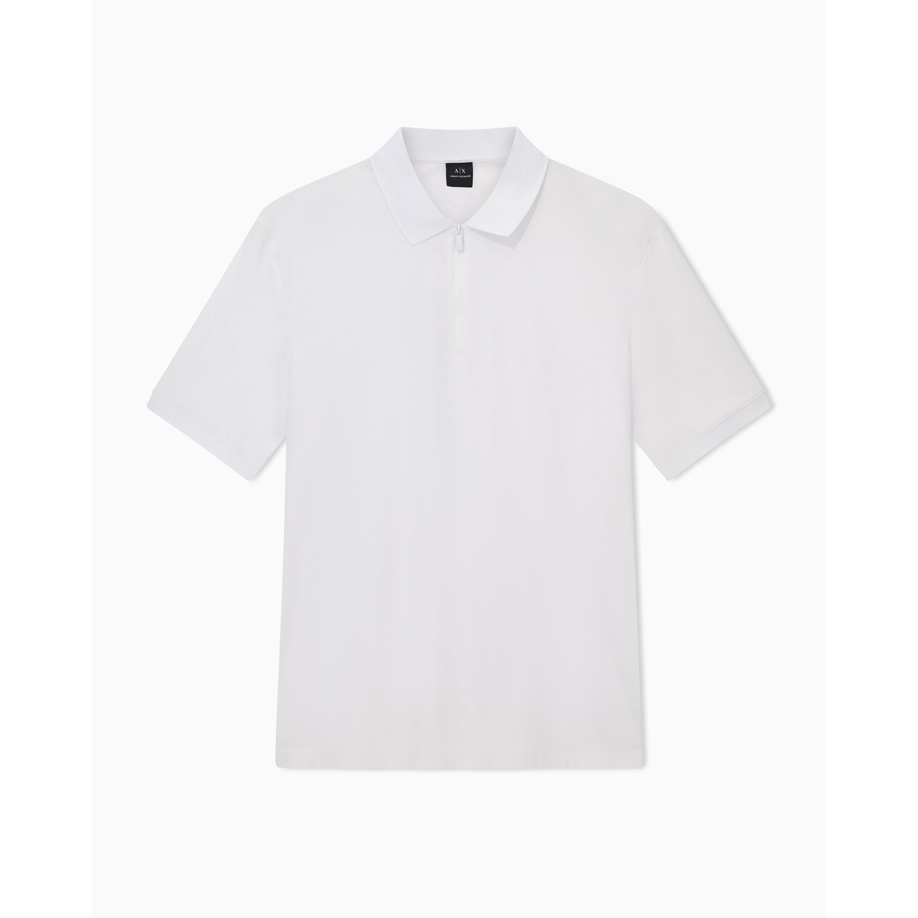 Armani Exchange Men's White Short Sleeve Polo Shirt - S