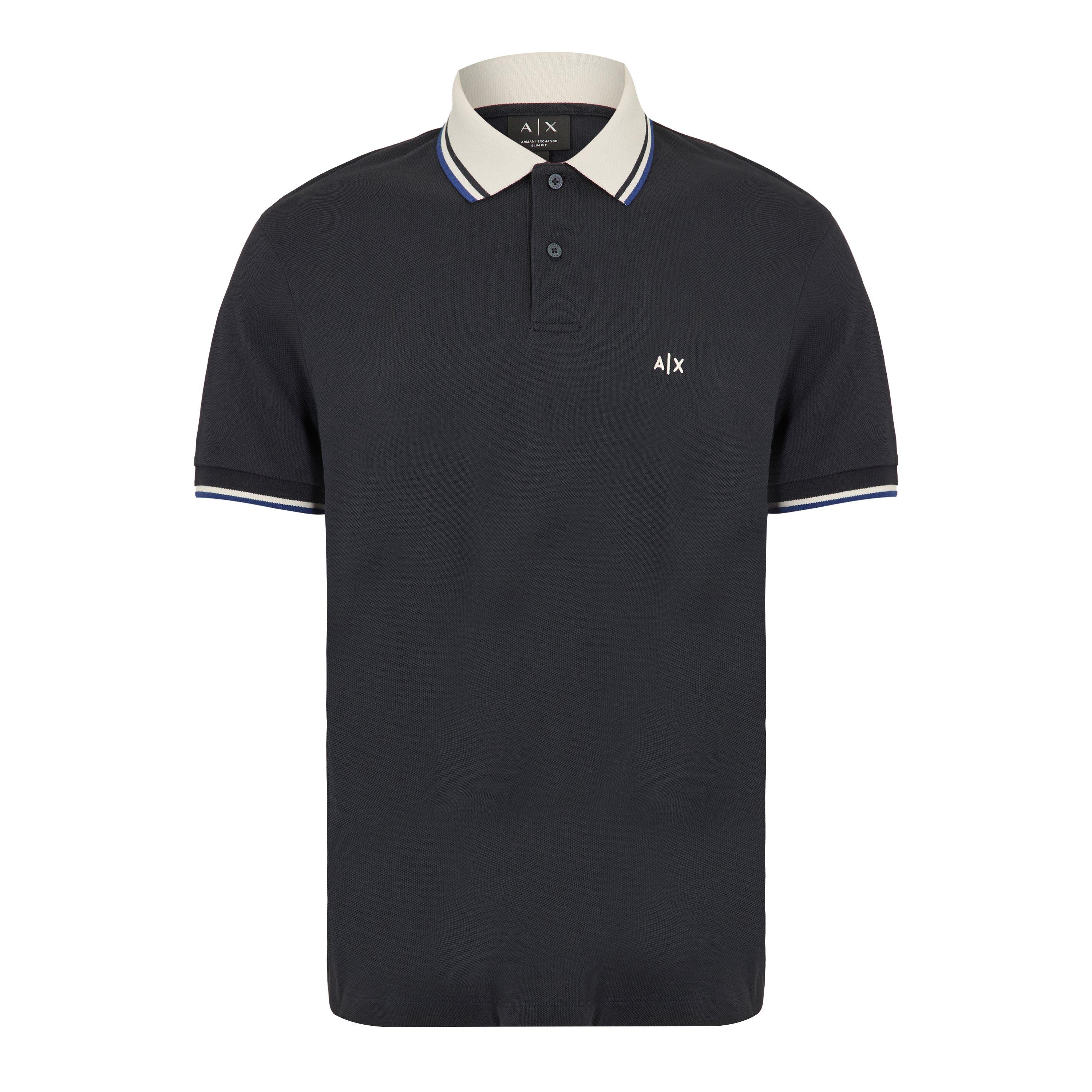 Armani Exchange Men's Short Sleeve Polo Shirt - Deep Navy - L