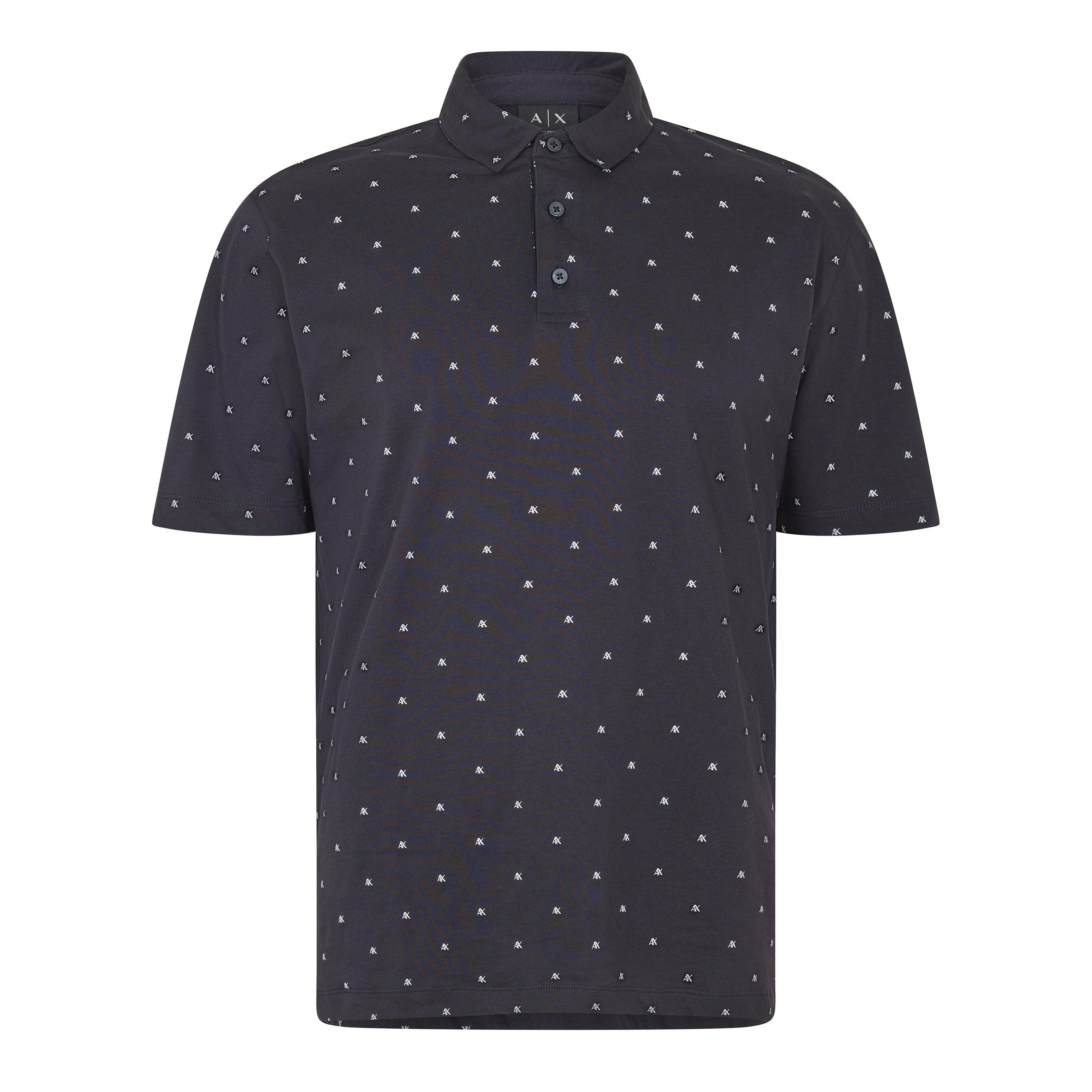 Armani Exchange Men's A/O Navy Rmni Exchnge Short Sleeve Polo Shirt - M